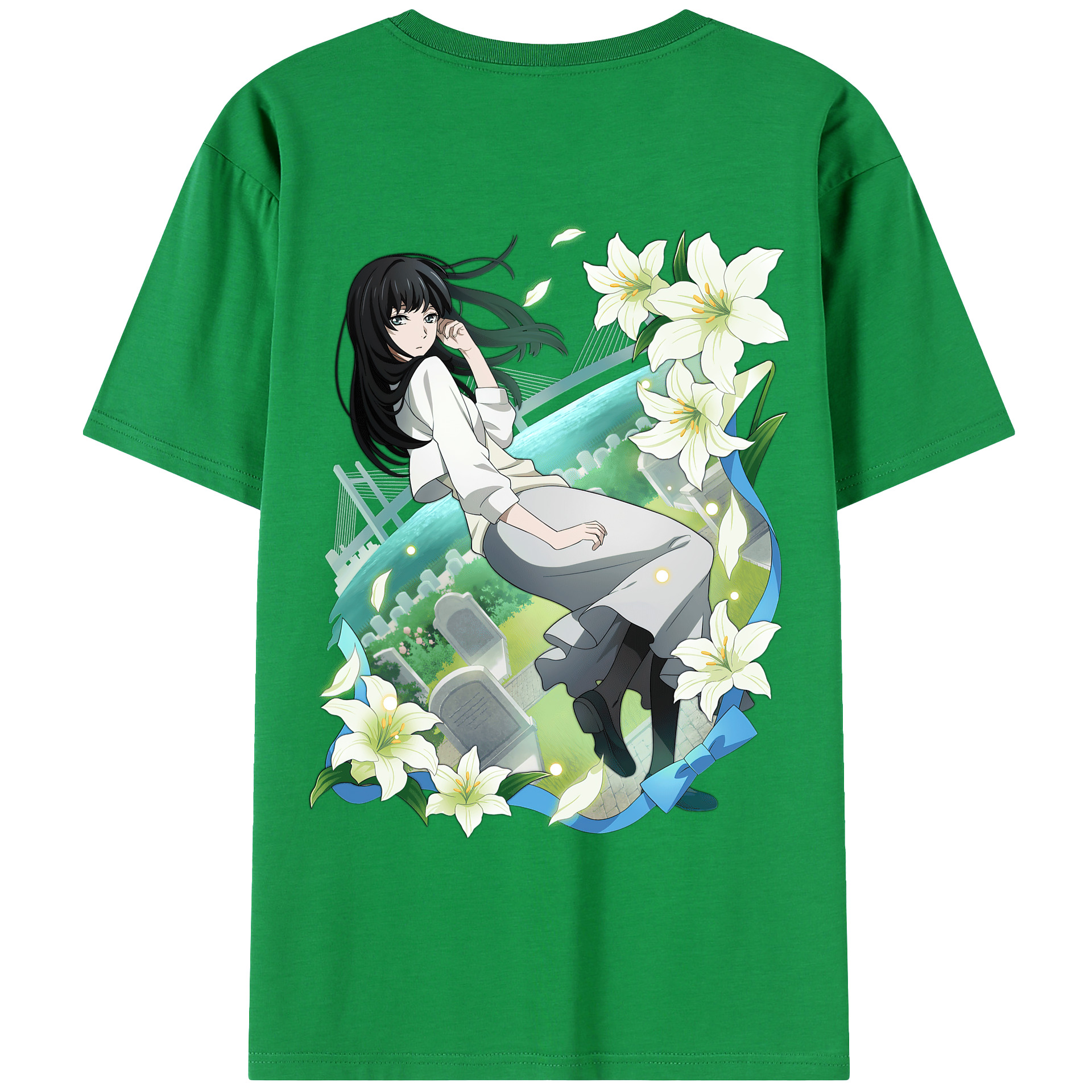 （画像用） 文豪ストレイドッグス Bungo Stray Dogs 綿100％ メンズ半袖Tシャツ（バックプリント） 通気性