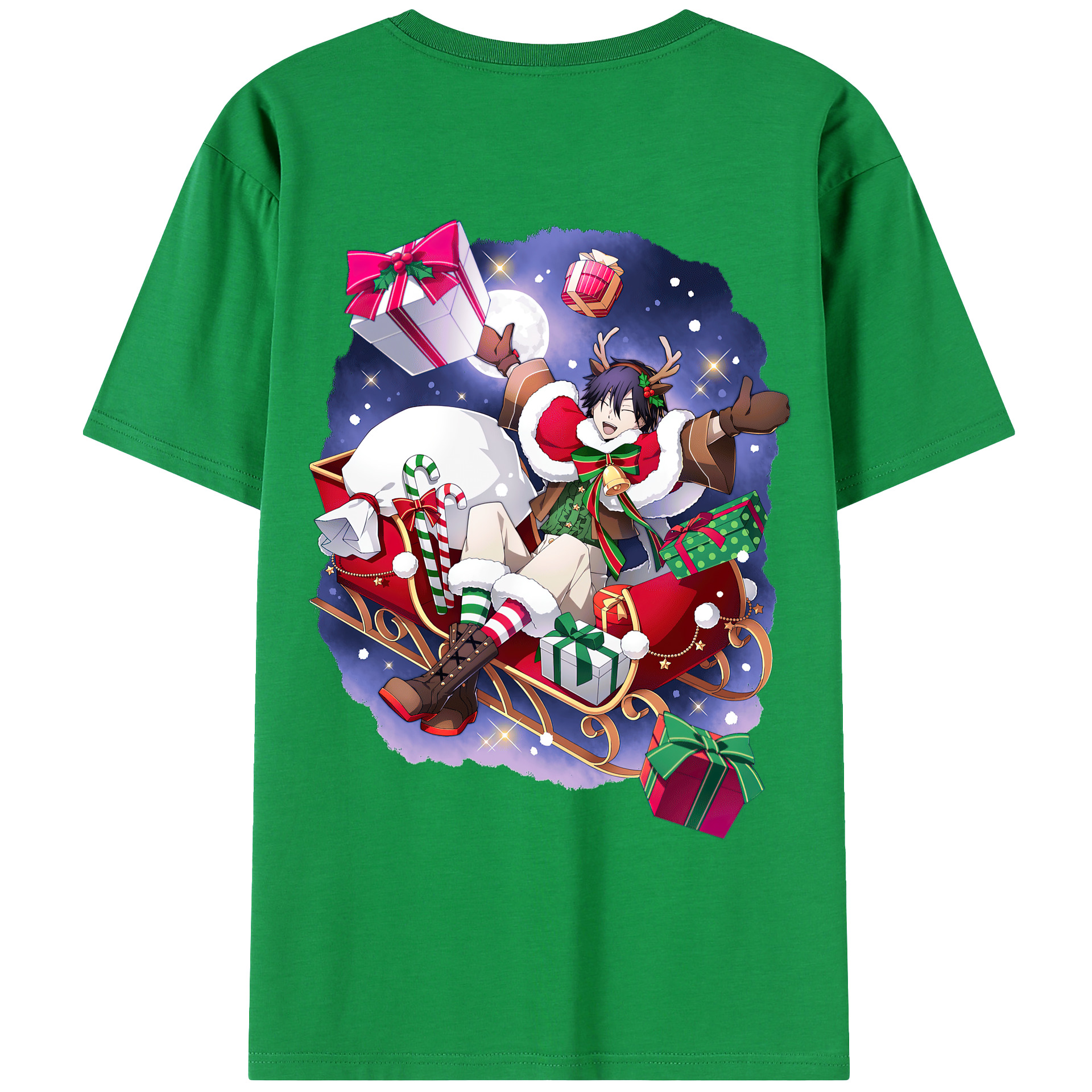 （画像用） 文豪ストレイドッグス Bungo Stray Dogs 綿100％ メンズ半袖Tシャツ（バックプリント） 通気性