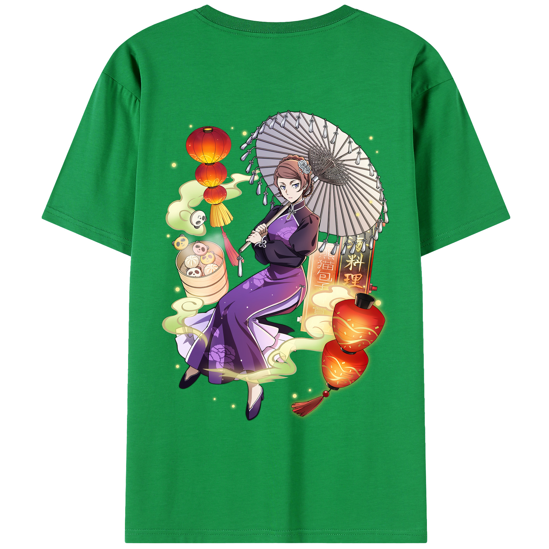 （画像用） 文豪ストレイドッグス Bungo Stray Dogs 綿100％ メンズ半袖Tシャツ（バックプリント） 通気性