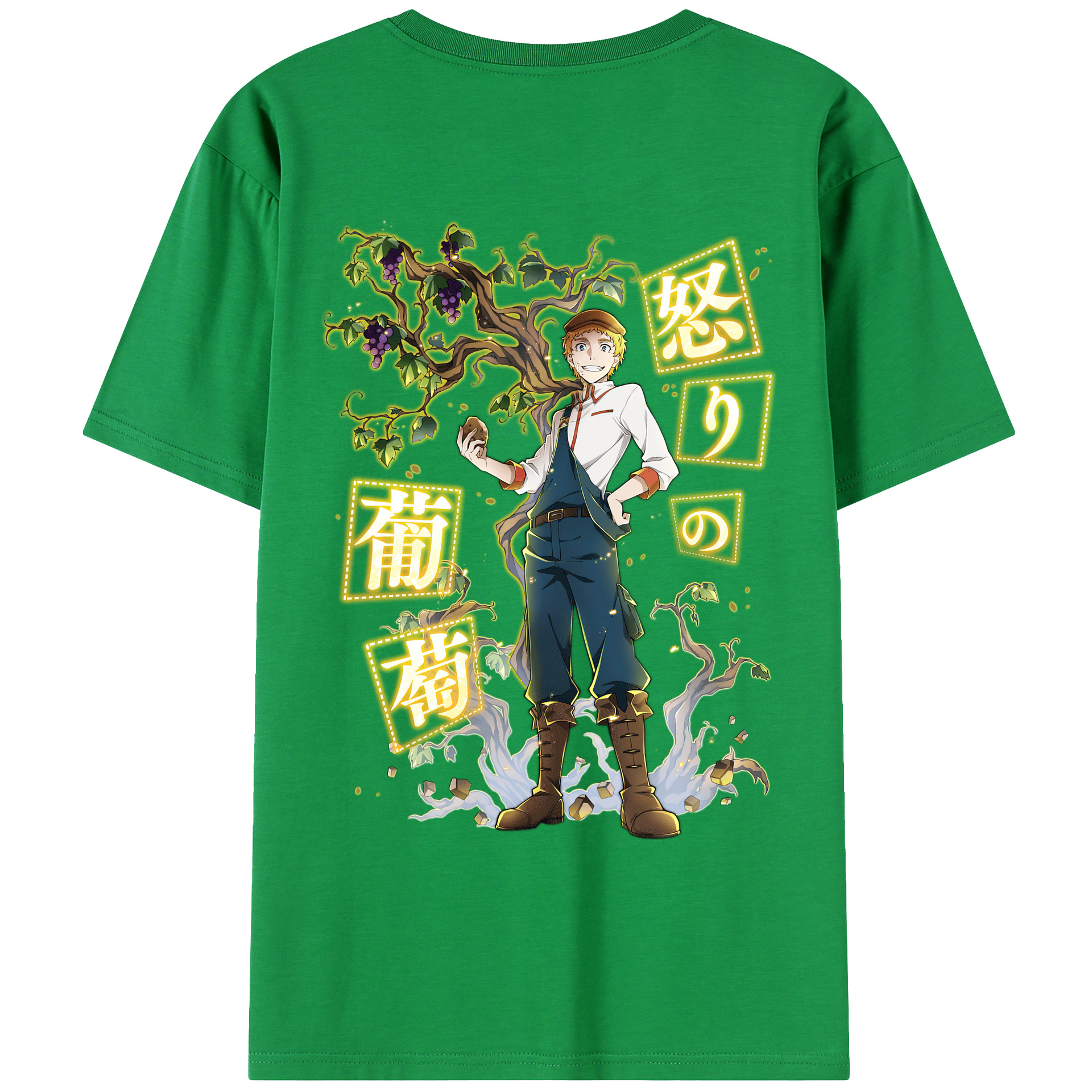 （画像用） 文豪ストレイドッグス Bungo Stray Dogs 綿100％ メンズ半袖Tシャツ（バックプリント） 通気性