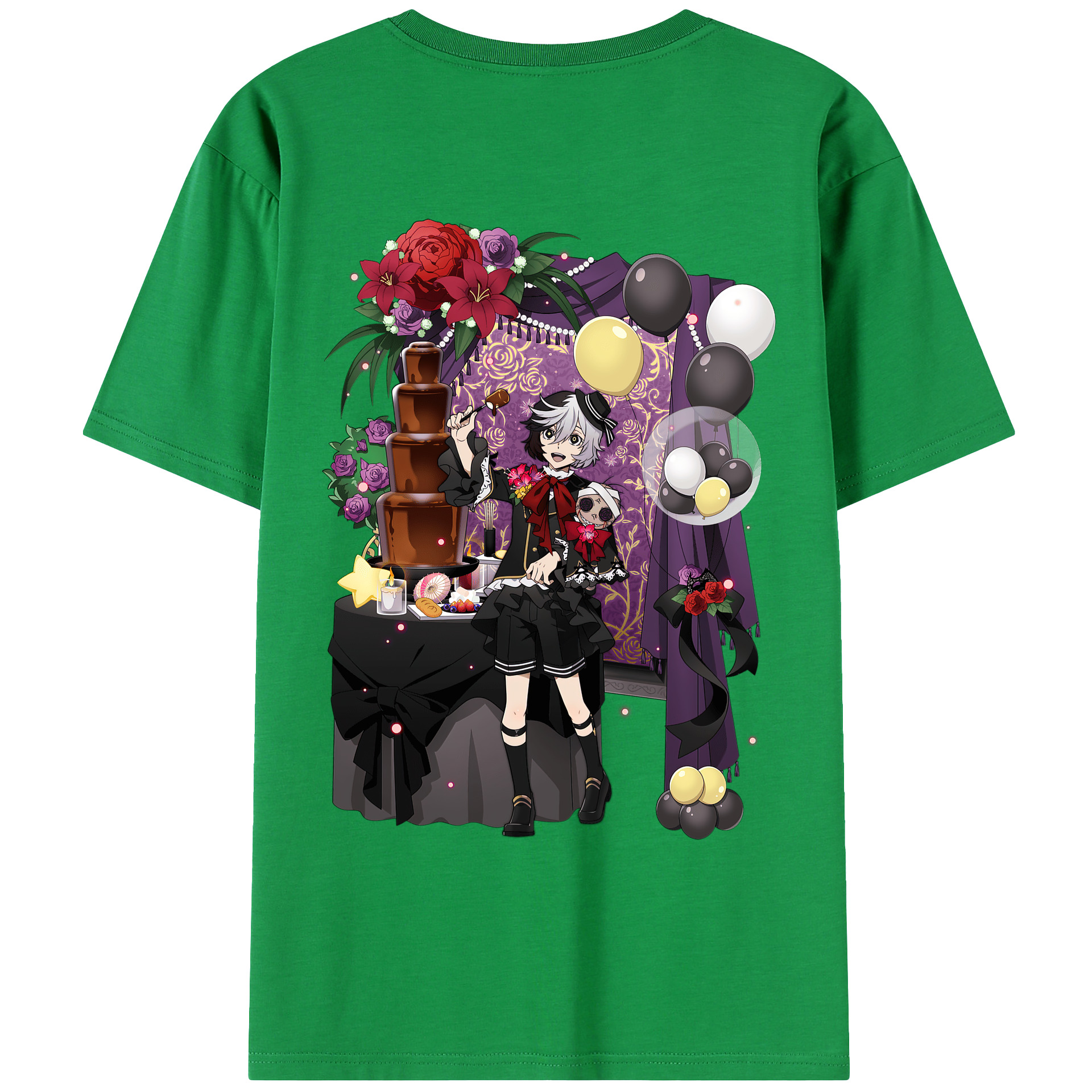 （画像用） 文豪ストレイドッグス Bungo Stray Dogs 綿100％ メンズ半袖Tシャツ（バックプリント） 通気性