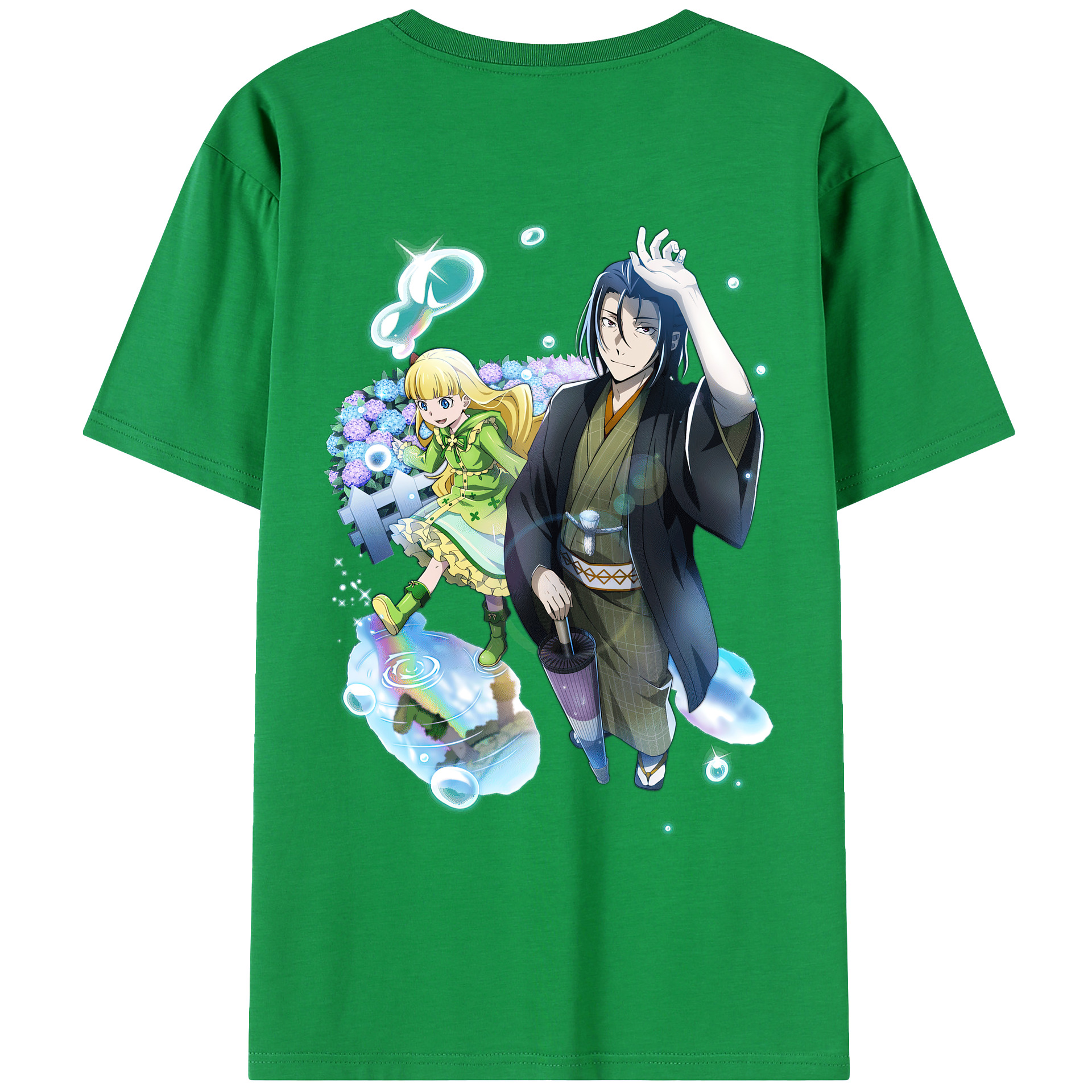 （画像用） 文豪ストレイドッグス Bungo Stray Dogs 綿100％ メンズ半袖Tシャツ（バックプリント） 通気性