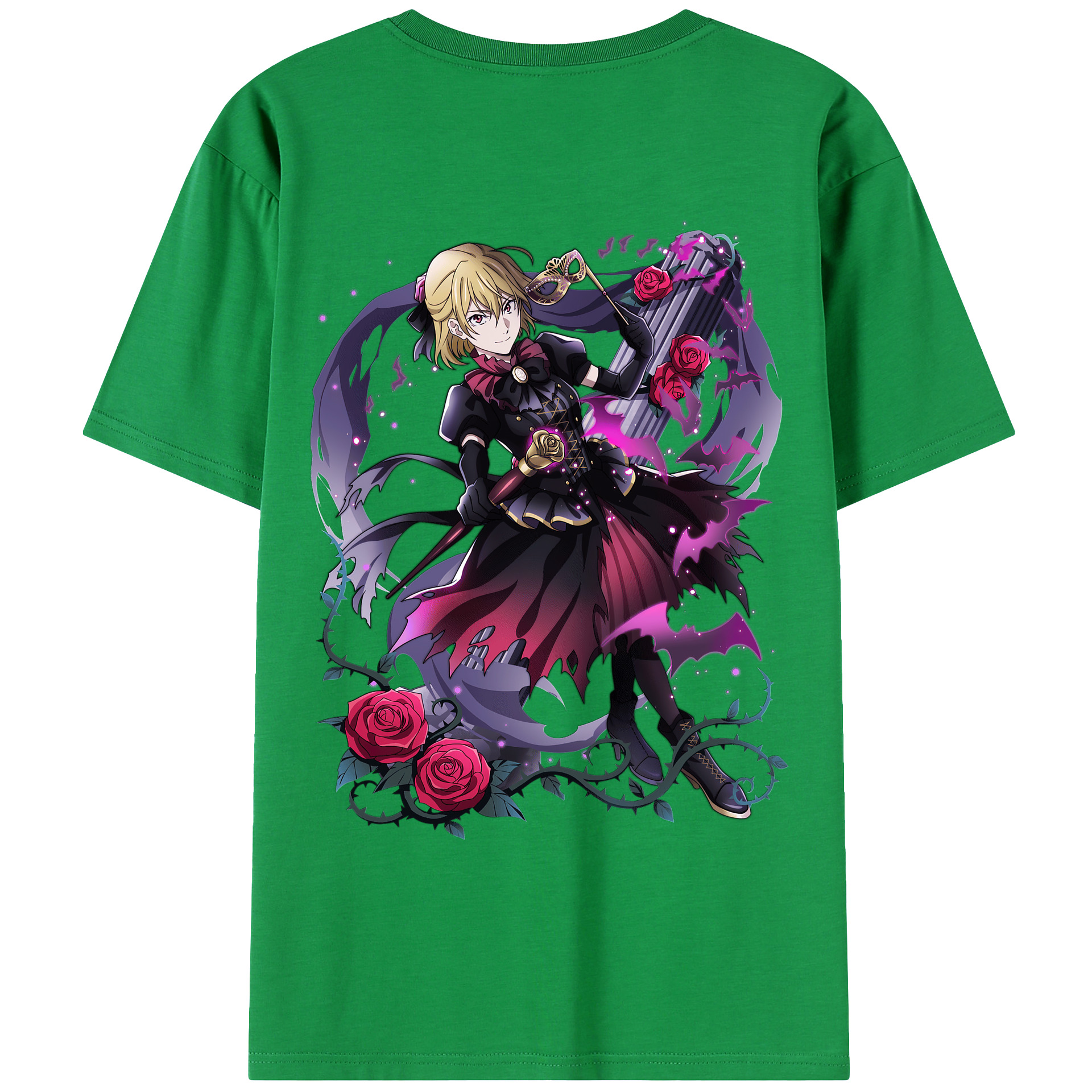 （画像用） 文豪ストレイドッグス Bungo Stray Dogs 綿100％ メンズ半袖Tシャツ（バックプリント） 通気性