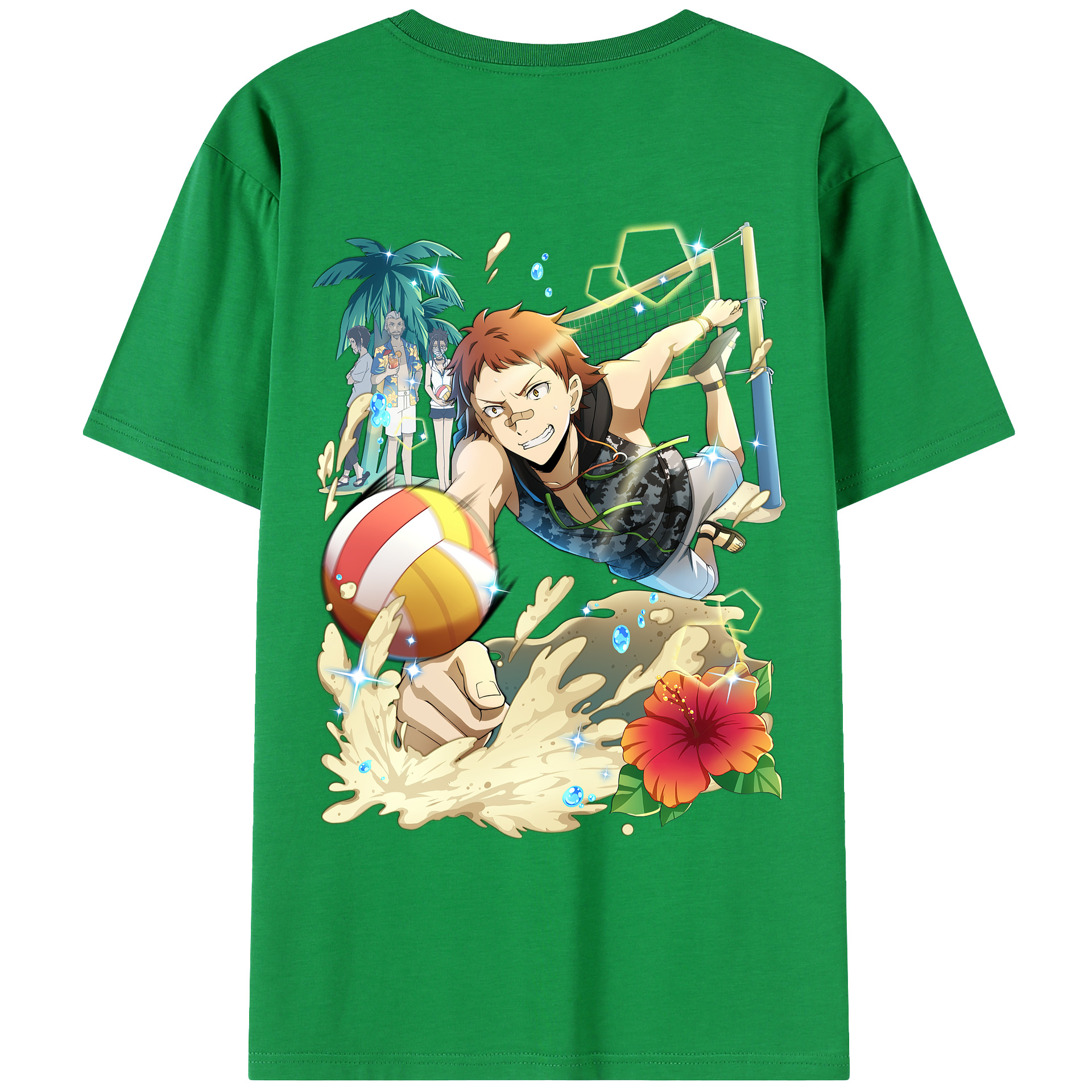 （画像用） 文豪ストレイドッグス Bungo Stray Dogs 綿100％ メンズ半袖Tシャツ（バックプリント） 通気性