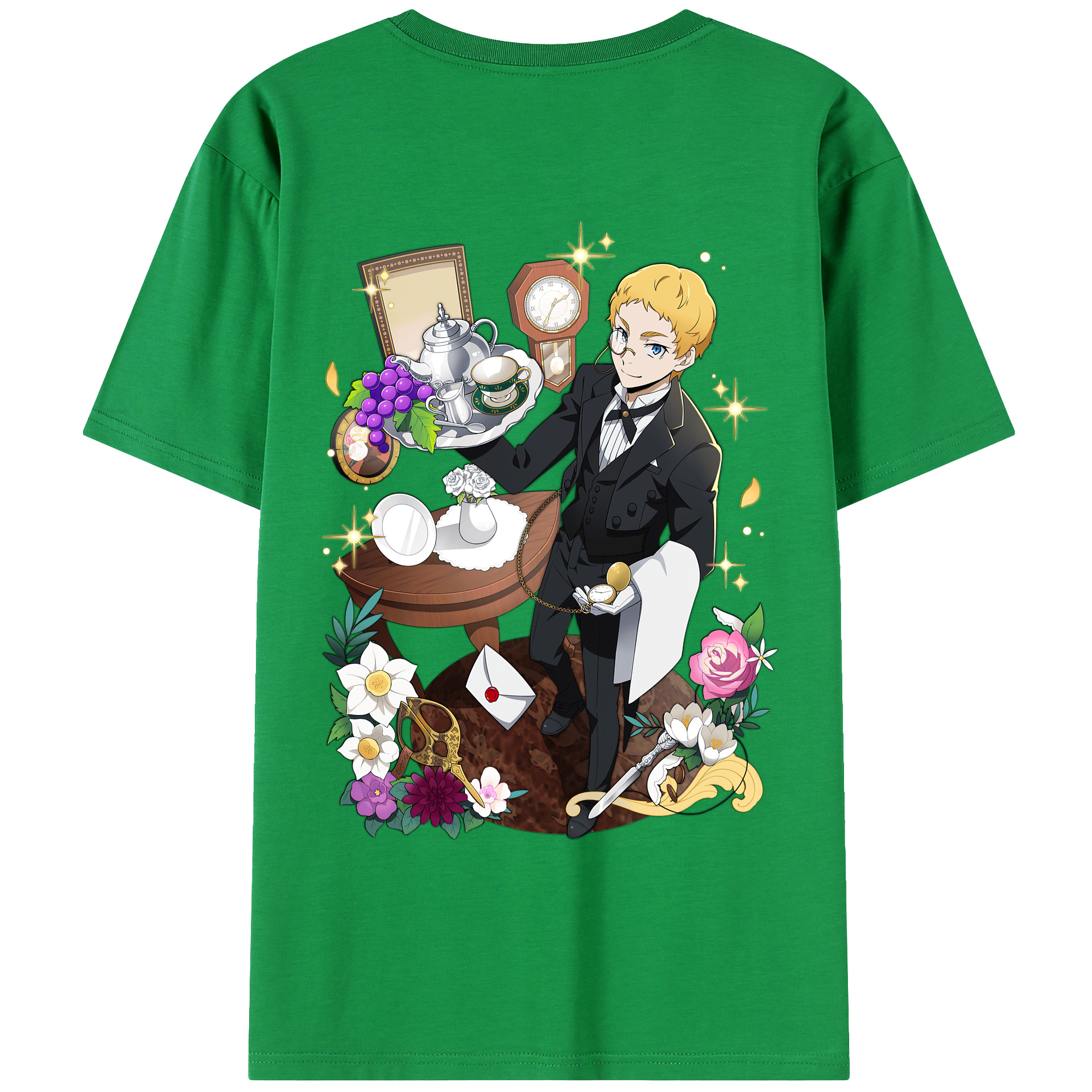 （画像用） 文豪ストレイドッグス Bungo Stray Dogs 綿100％ メンズ半袖Tシャツ（バックプリント） 通気性