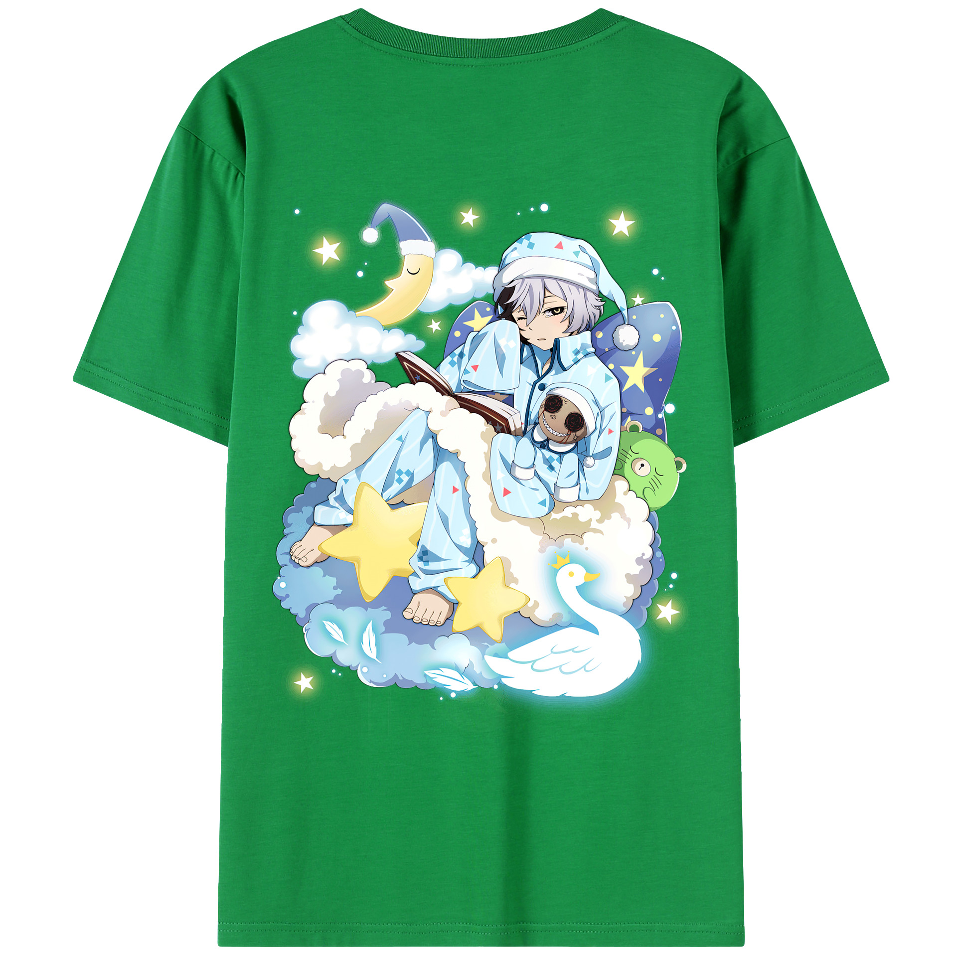 （画像用） 文豪ストレイドッグス Bungo Stray Dogs 綿100％ メンズ半袖Tシャツ（バックプリント） 通気性