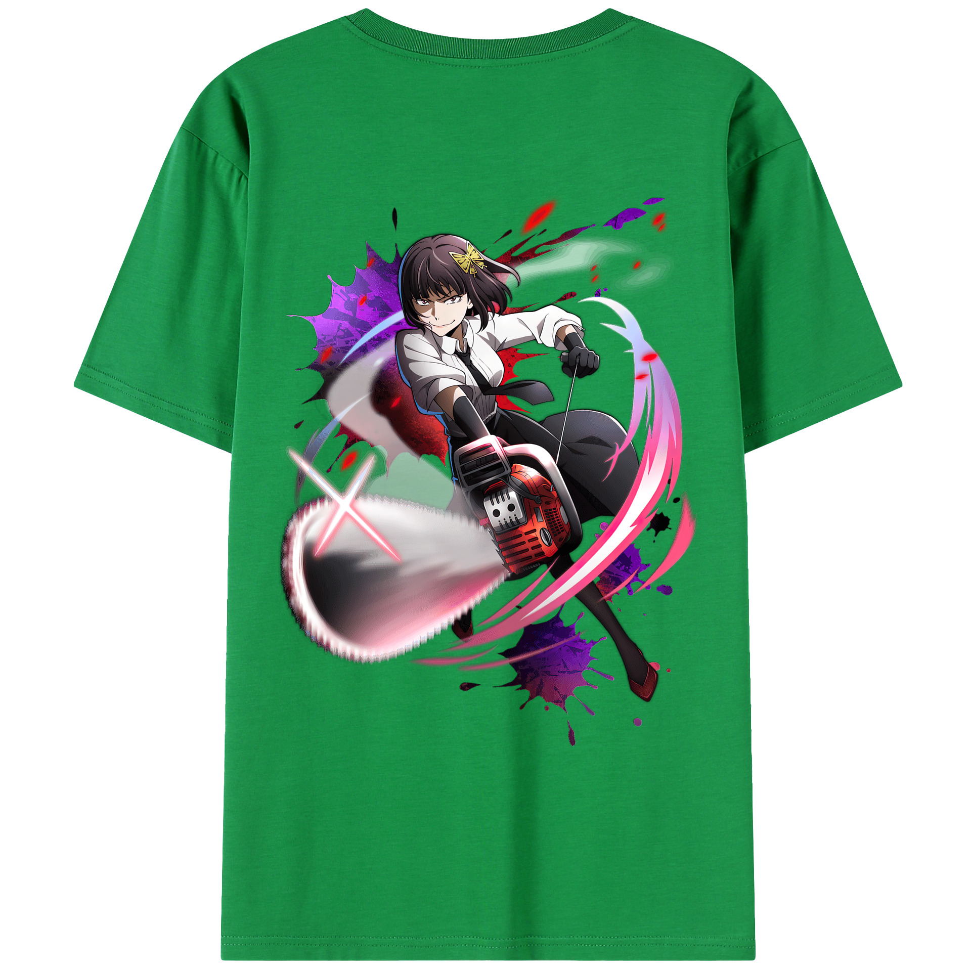 （画像用） 文豪ストレイドッグス Bungo Stray Dogs 綿100％ メンズ半袖Tシャツ（バックプリント） 通気性