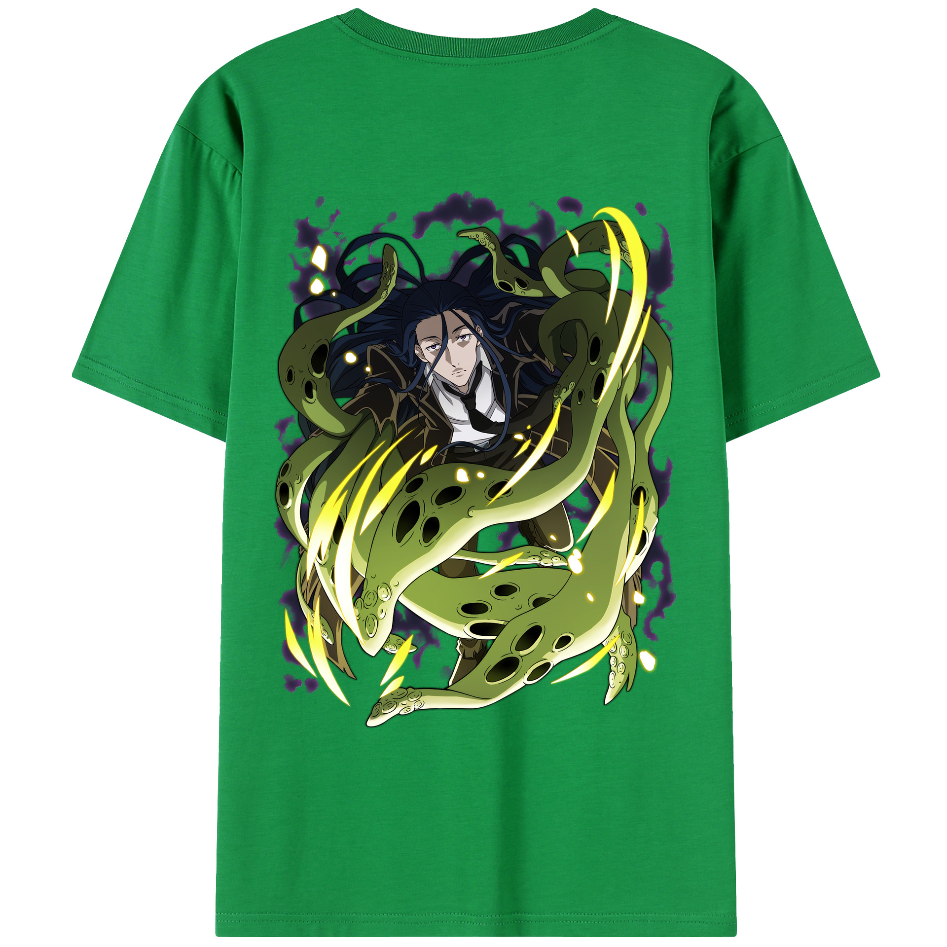 （画像用） 文豪ストレイドッグス Bungo Stray Dogs 綿100％ メンズ半袖Tシャツ（バックプリント） 通気性