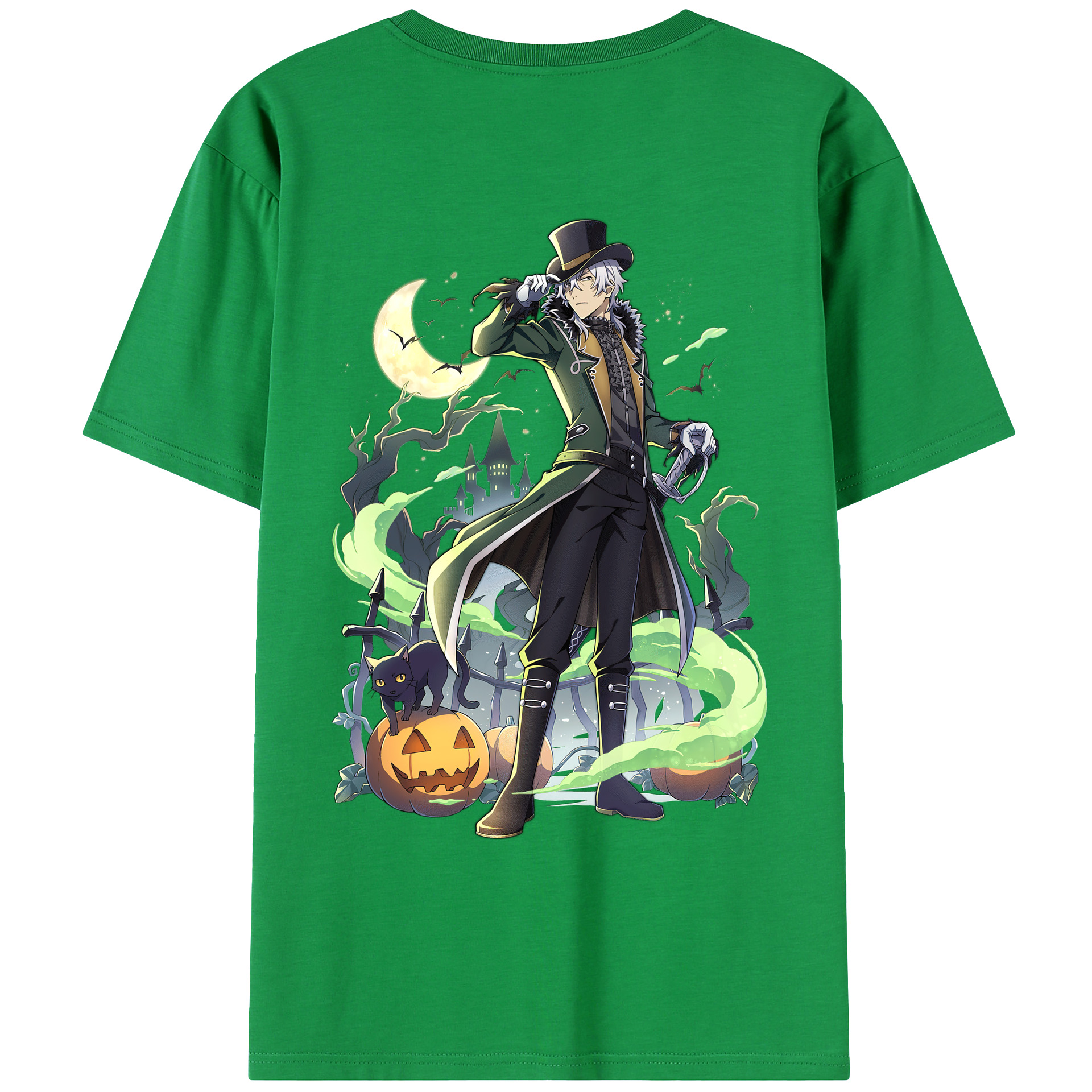 （画像用） 文豪ストレイドッグス Bungo Stray Dogs 綿100％ メンズ半袖Tシャツ（バックプリント） 通気性