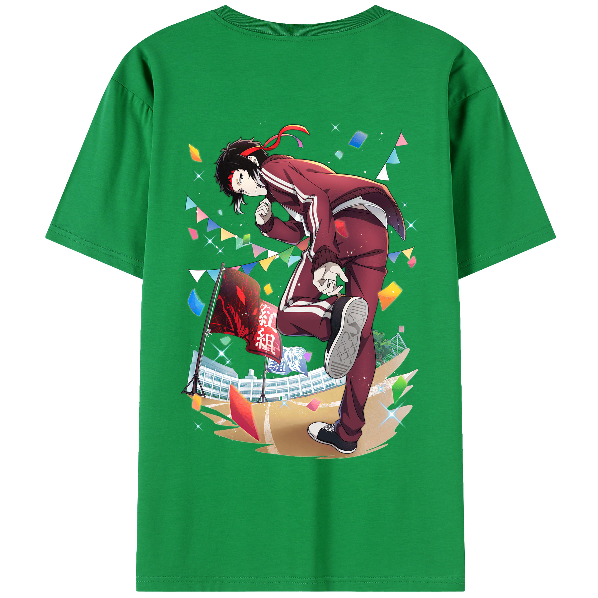 （画像用） 文豪ストレイドッグス Bungo Stray Dogs 綿100％ メンズ半袖Tシャツ（バックプリント） 通気性