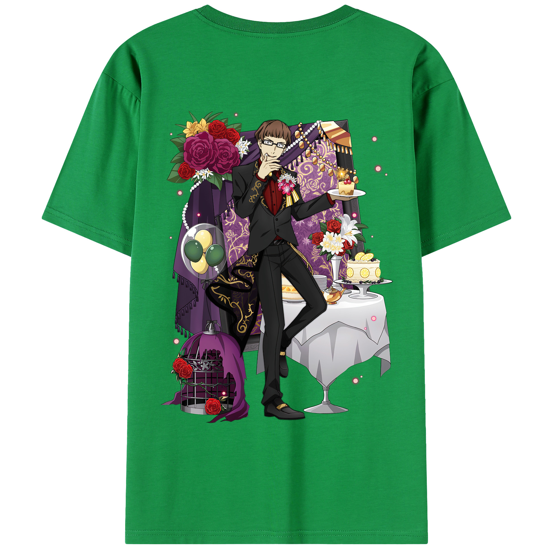 （画像用） 文豪ストレイドッグス Bungo Stray Dogs 綿100％ メンズ半袖Tシャツ（バックプリント） 通気性