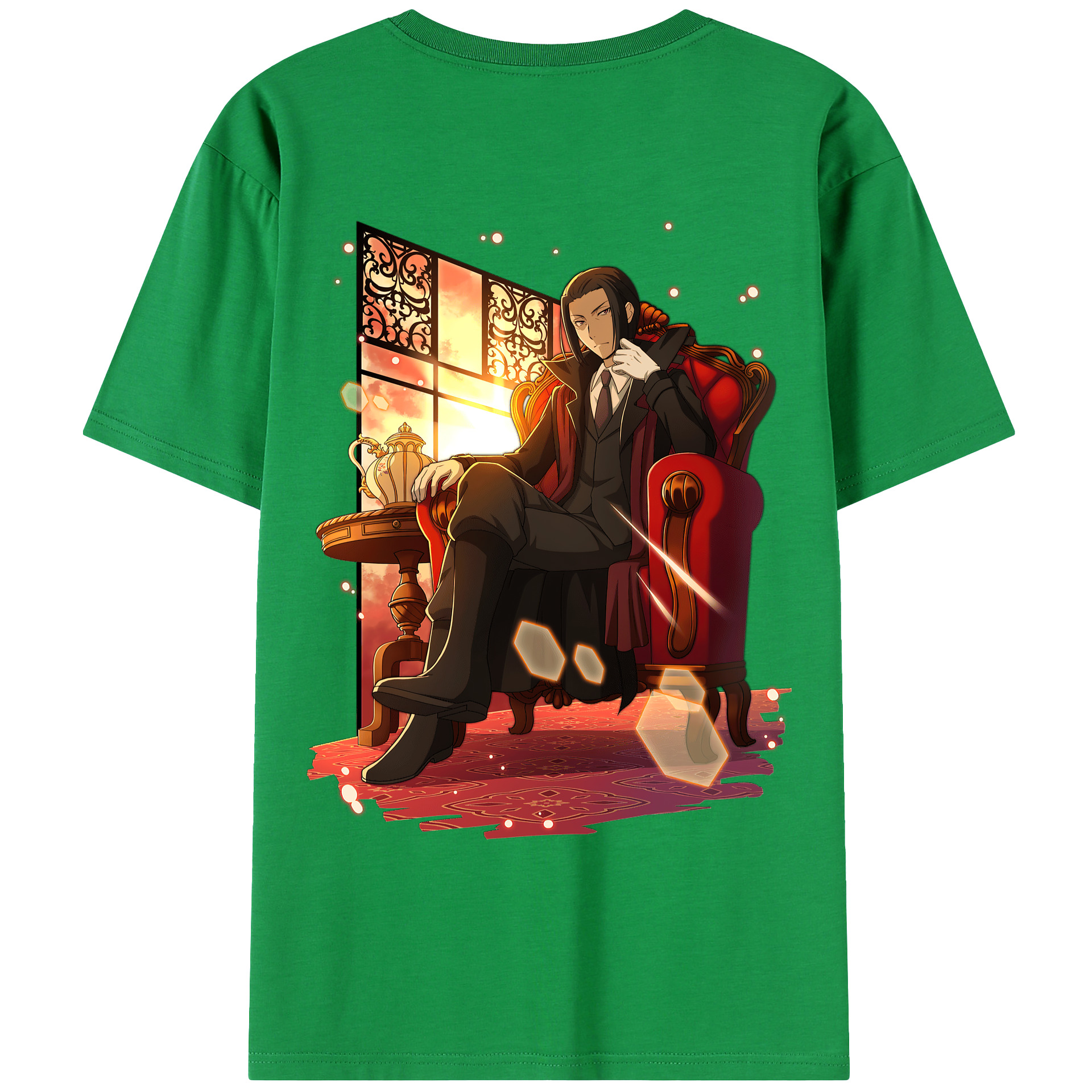 （画像用） 文豪ストレイドッグス Bungo Stray Dogs 綿100％ メンズ半袖Tシャツ（バックプリント） 通気性