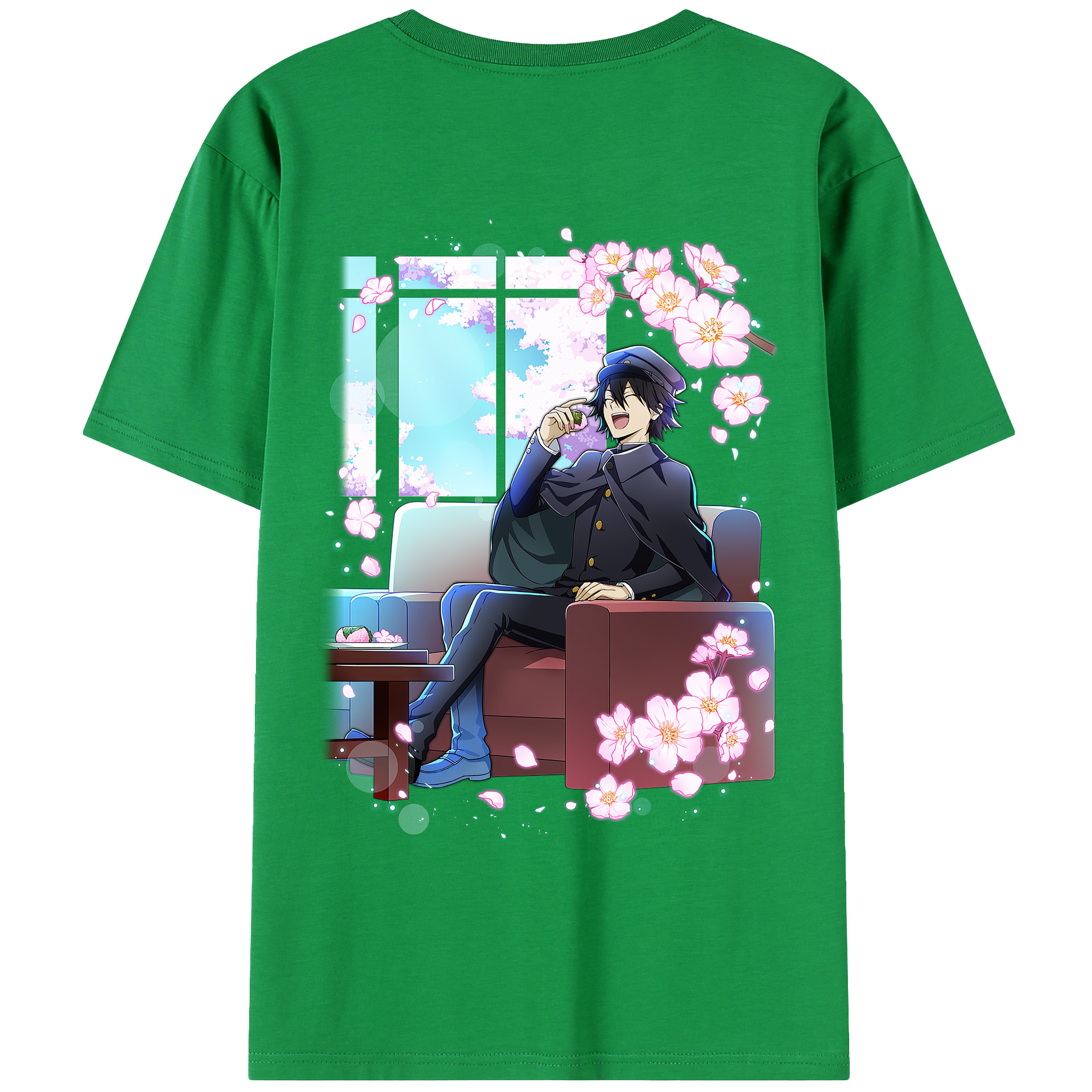 （画像用） 文豪ストレイドッグス Bungo Stray Dogs 綿100％ メンズ半袖Tシャツ（バックプリント） 通気性