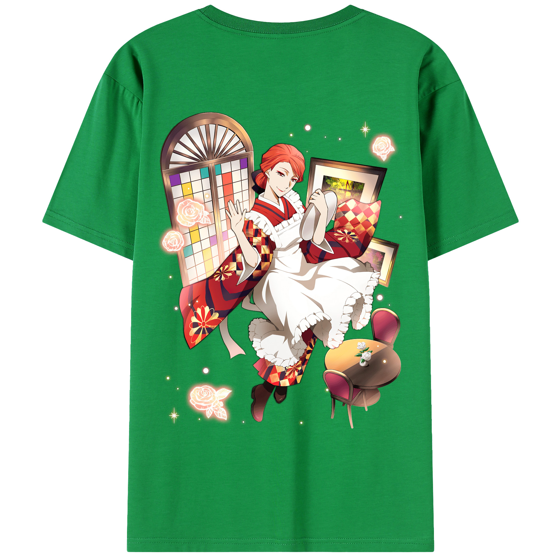 （画像用） 文豪ストレイドッグス Bungo Stray Dogs 綿100％ メンズ半袖Tシャツ（バックプリント） 通気性
