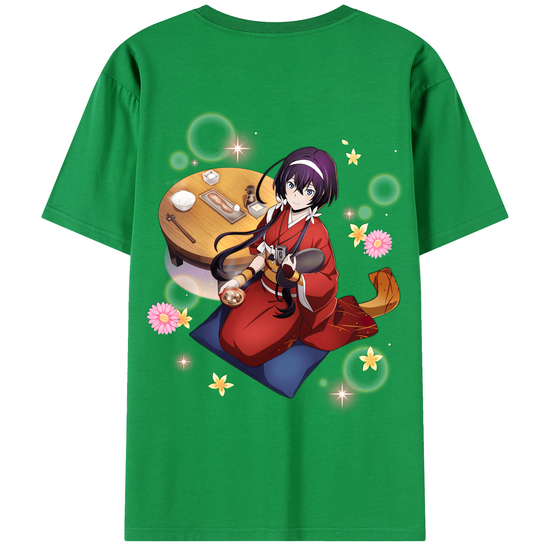 （画像用） 文豪ストレイドッグス Bungo Stray Dogs 綿100％ メンズ半袖Tシャツ（バックプリント） 通気性