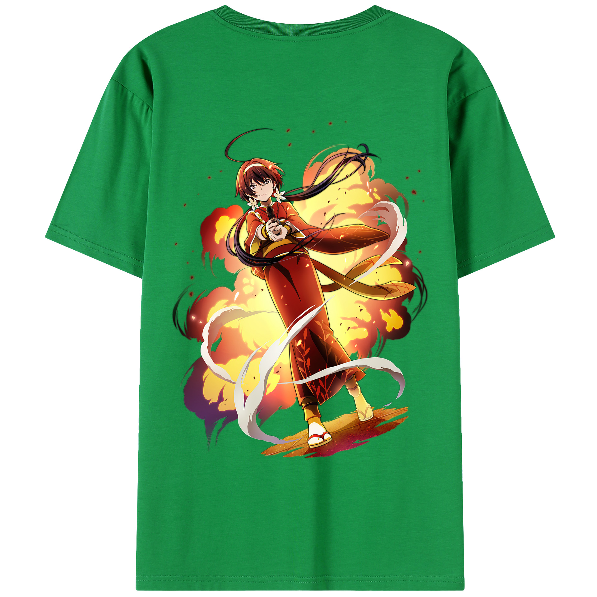 （画像用） 文豪ストレイドッグス Bungo Stray Dogs 綿100％ メンズ半袖Tシャツ（バックプリント） 通気性