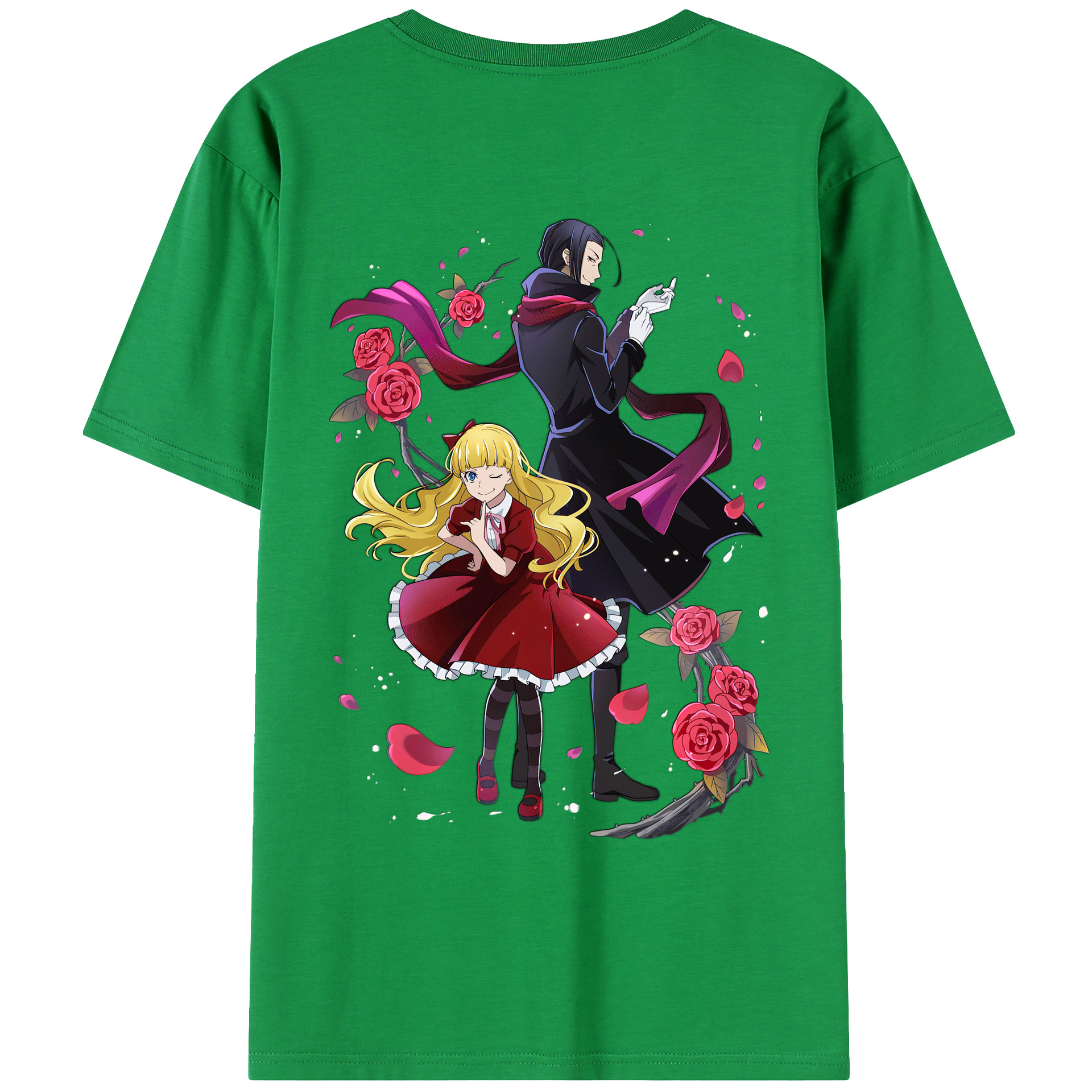（画像用） 文豪ストレイドッグス Bungo Stray Dogs 綿100％ メンズ半袖Tシャツ（バックプリント） 通気性