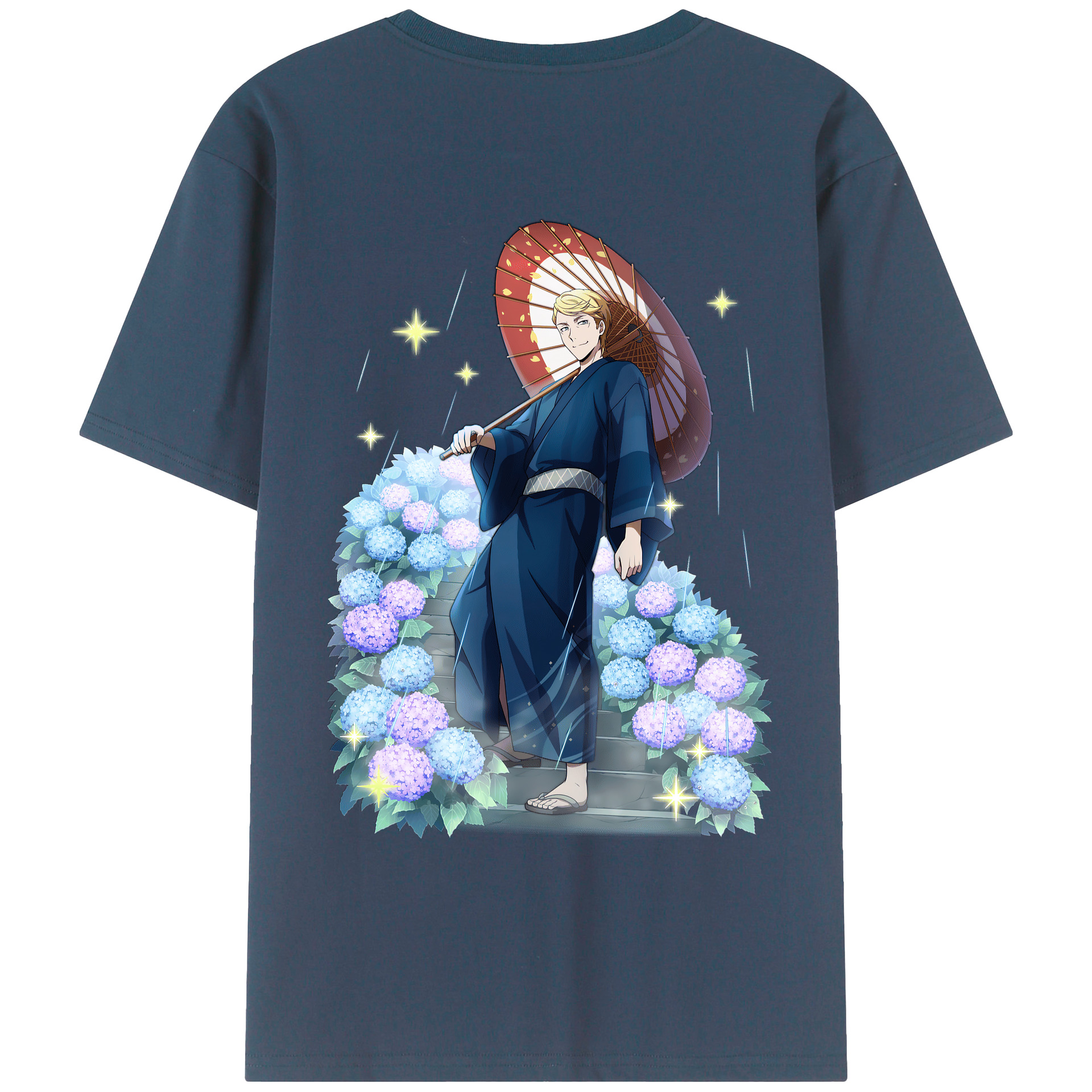 （画像用） 文豪ストレイドッグス Bungo Stray Dogs 綿100％ メンズ半袖Tシャツ（バックプリント） 通気性
