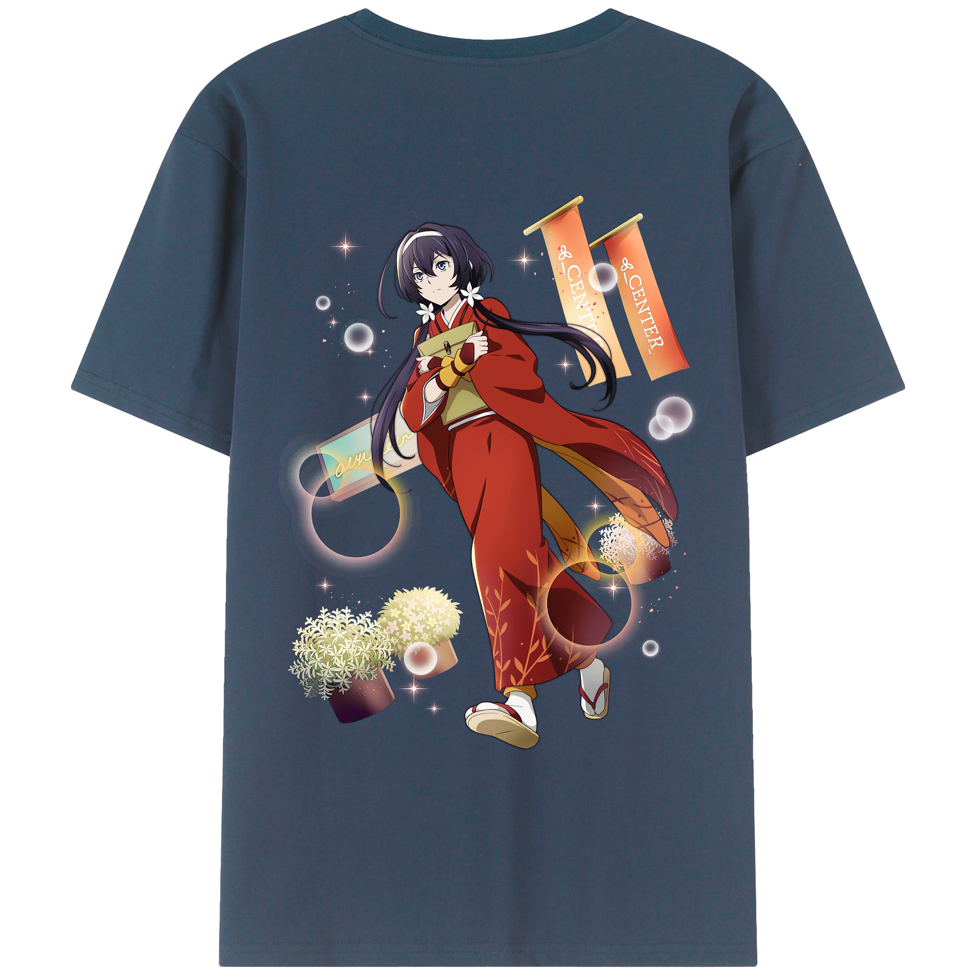 （画像用） 文豪ストレイドッグス Bungo Stray Dogs 綿100％ メンズ半袖Tシャツ（バックプリント） 通気性