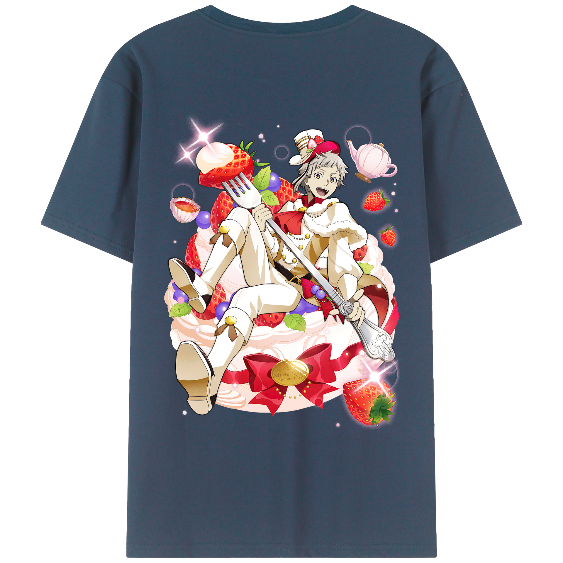 （画像用） 文豪ストレイドッグス Bungo Stray Dogs 綿100％ メンズ半袖Tシャツ（バックプリント） 通気性