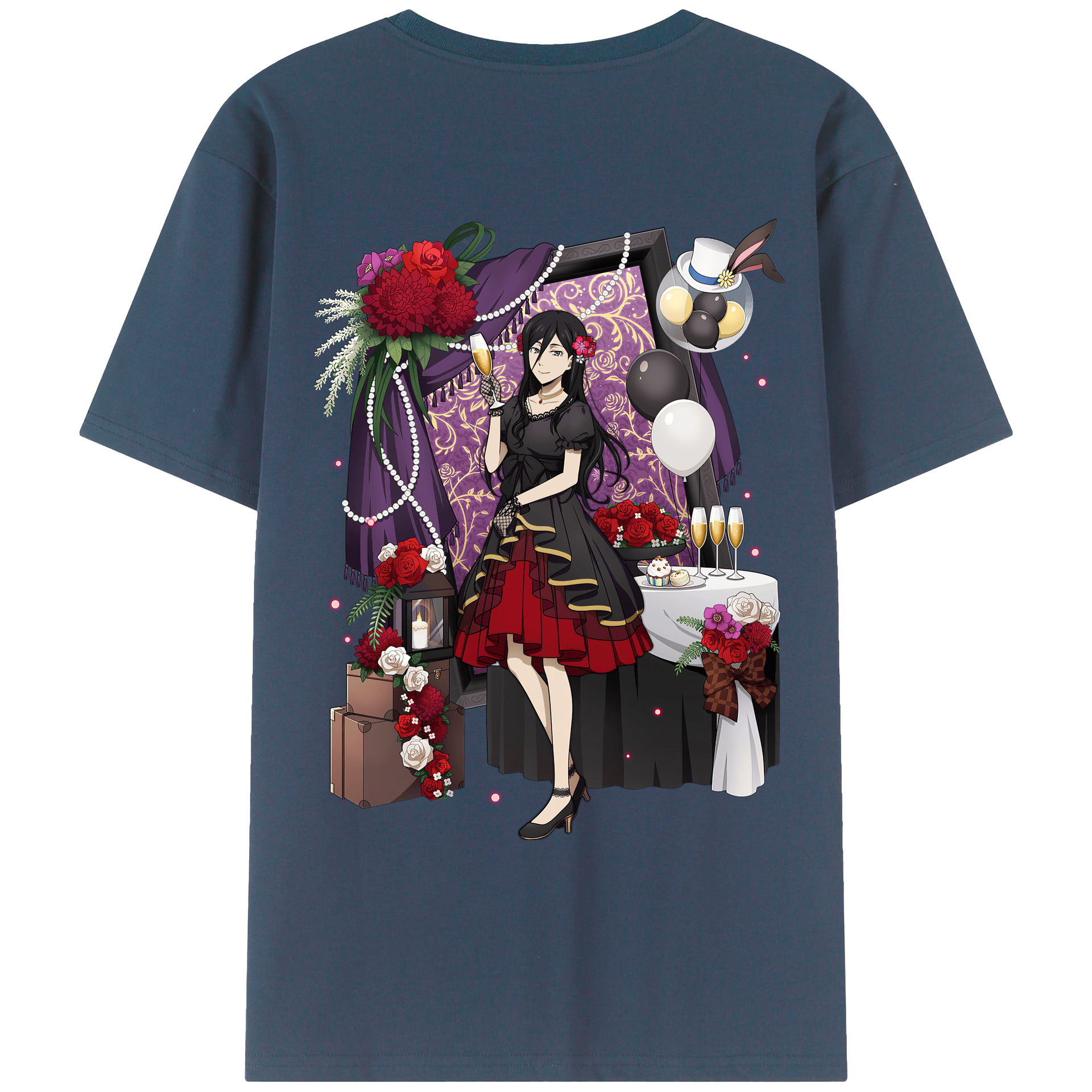 （画像用） 文豪ストレイドッグス Bungo Stray Dogs 綿100％ メンズ半袖Tシャツ（バックプリント） 通気性
