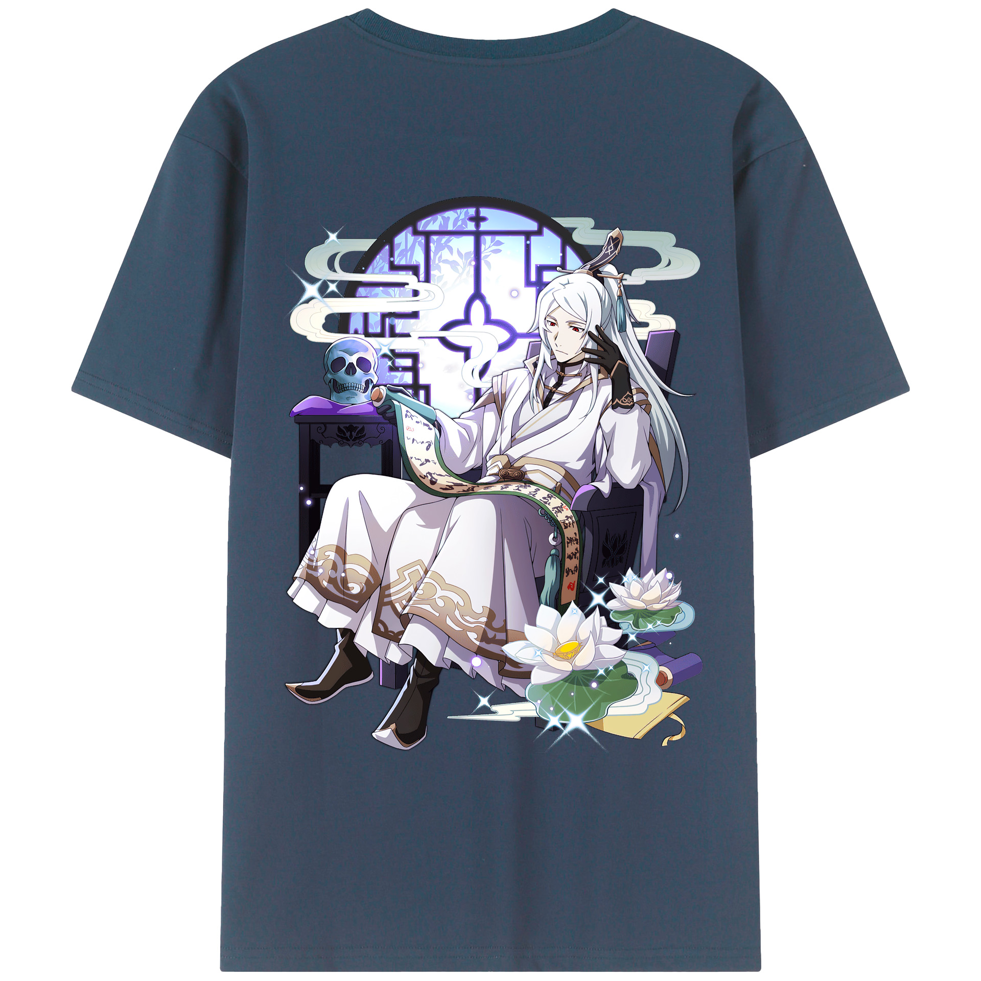 （画像用） 文豪ストレイドッグス Bungo Stray Dogs 綿100％ メンズ半袖Tシャツ（バックプリント） 通気性