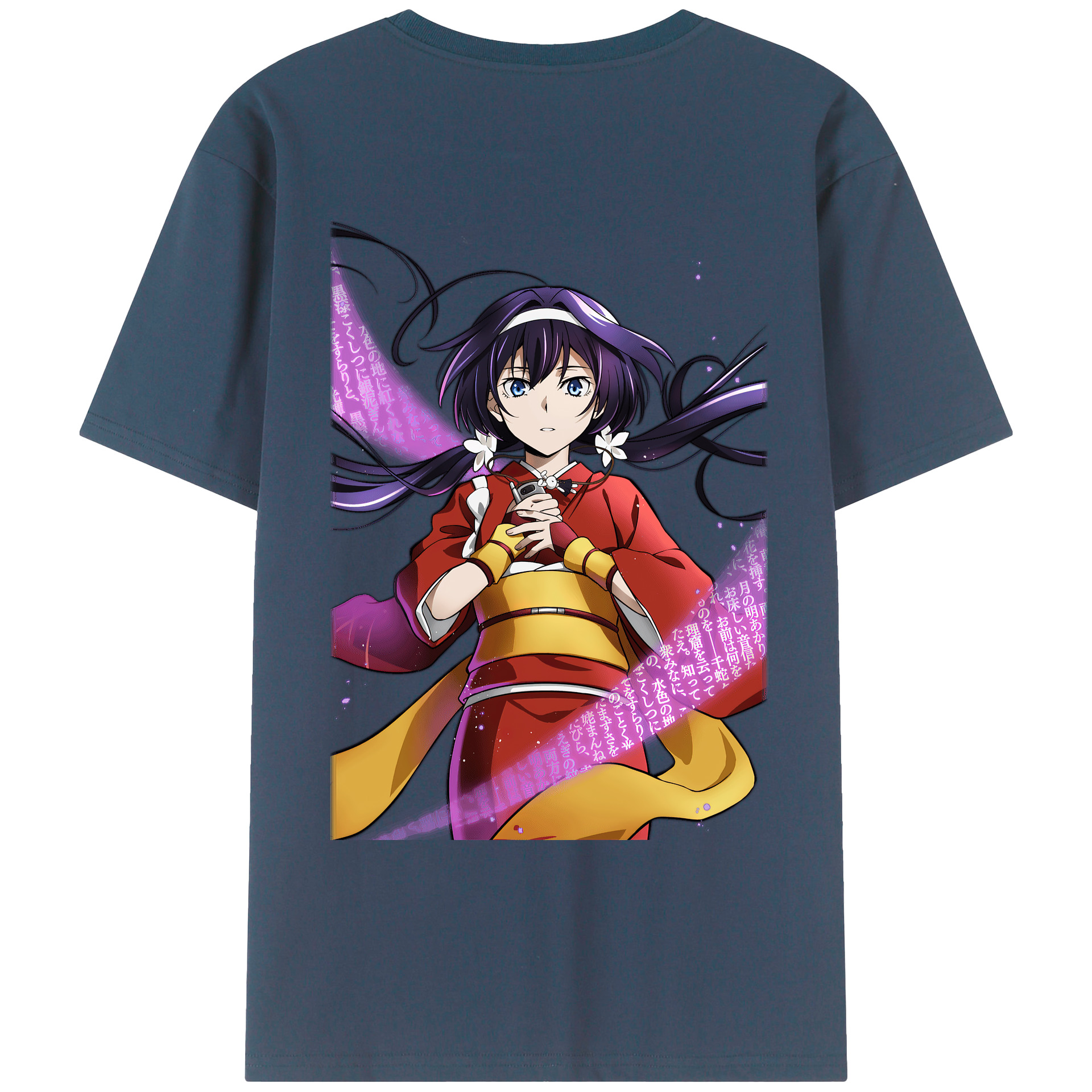 （画像用） 文豪ストレイドッグス Bungo Stray Dogs 綿100％ メンズ半袖Tシャツ（バックプリント） 通気性
