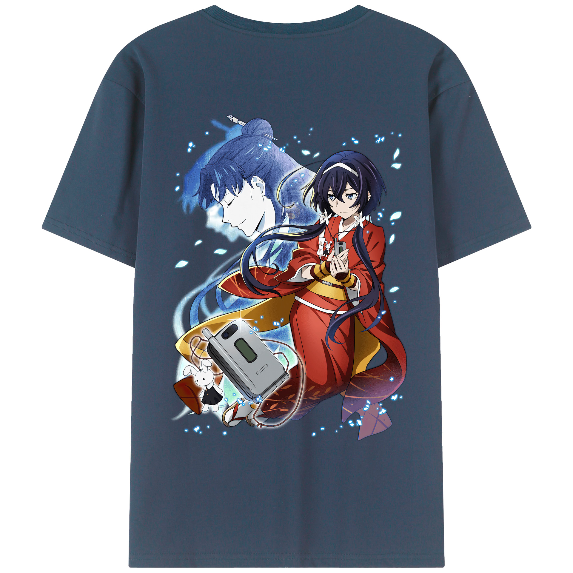 （画像用） 文豪ストレイドッグス Bungo Stray Dogs 綿100％ メンズ半袖Tシャツ（バックプリント） 通気性