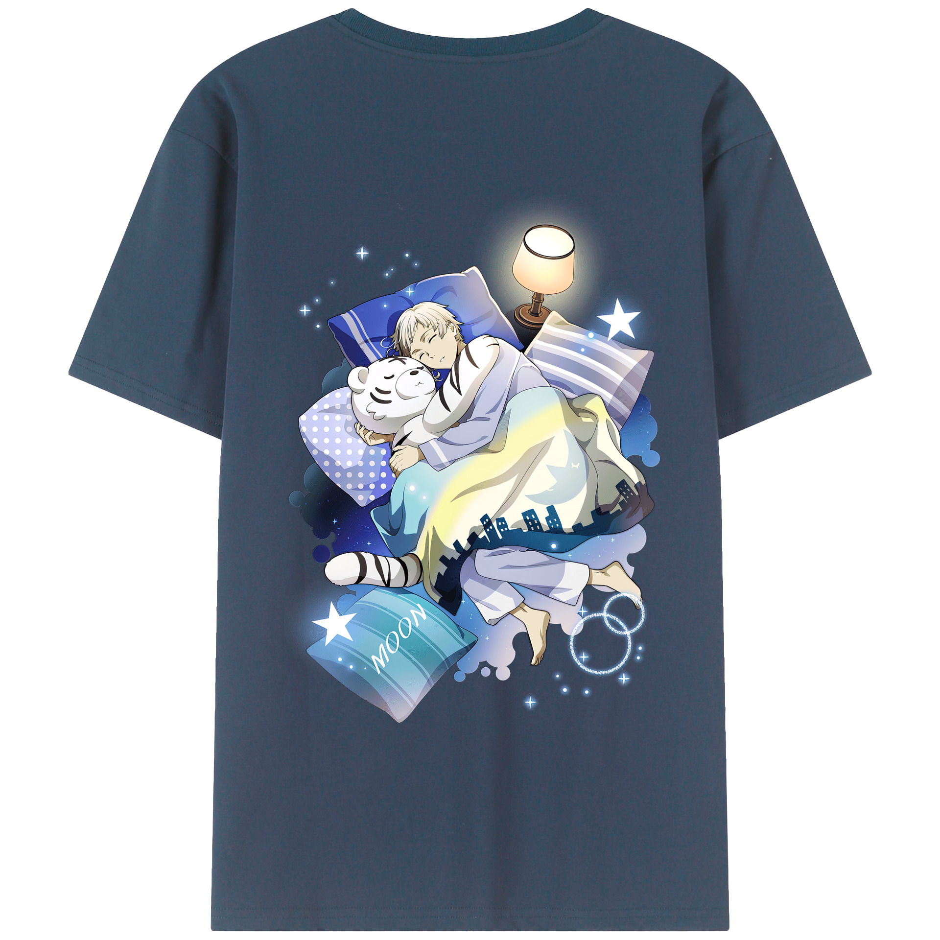 （画像用） 文豪ストレイドッグス Bungo Stray Dogs 綿100％ メンズ半袖Tシャツ（バックプリント） 通気性