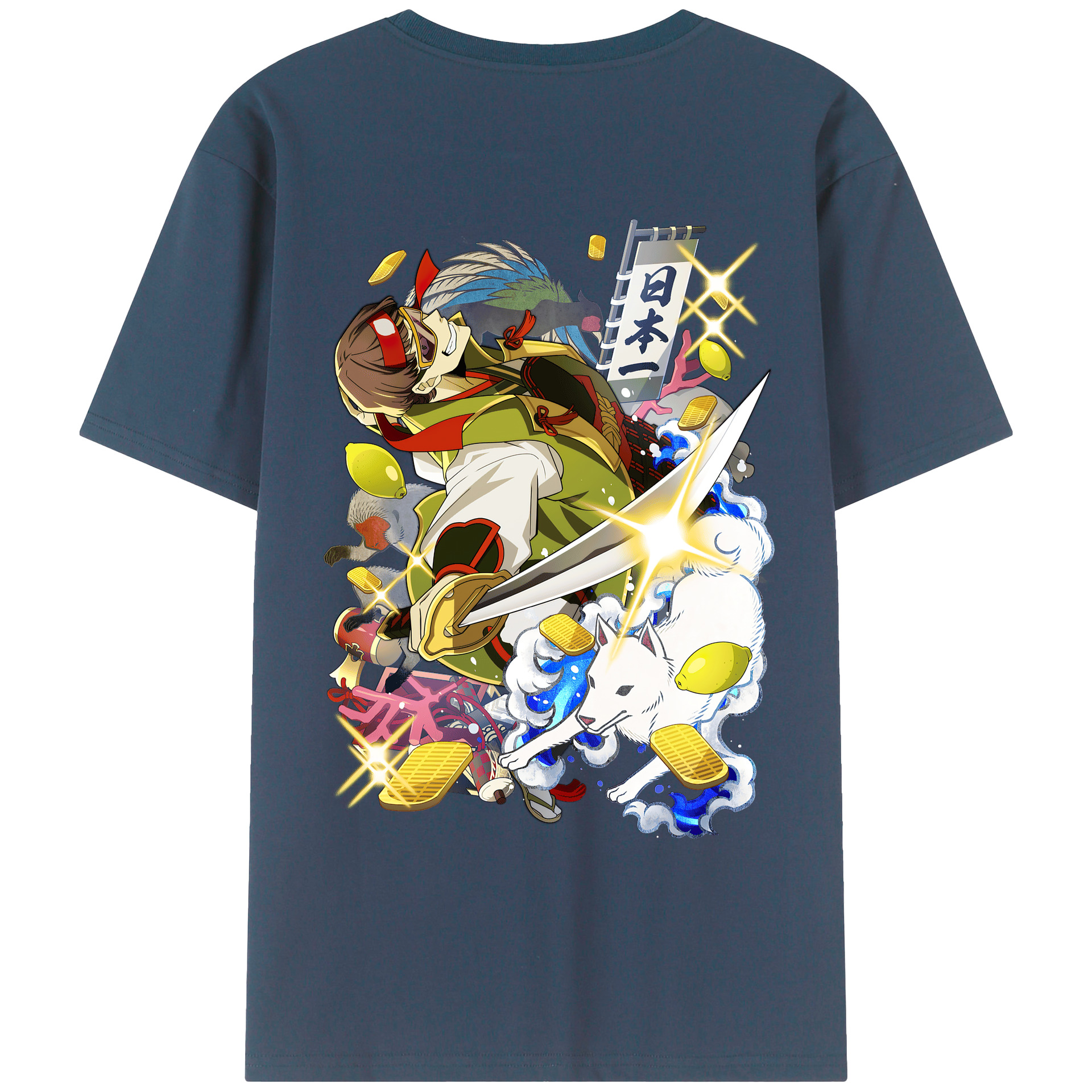 （画像用） 文豪ストレイドッグス Bungo Stray Dogs 綿100％ メンズ半袖Tシャツ（バックプリント） 通気性