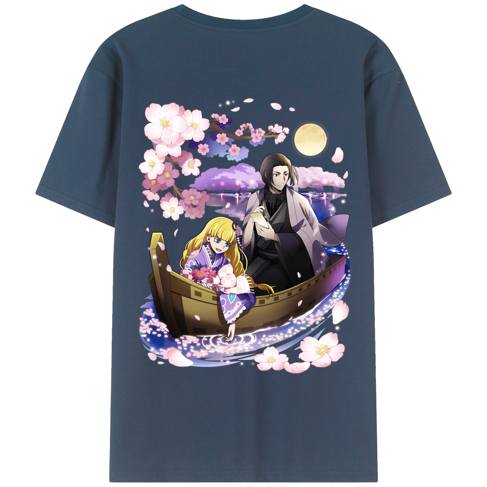 （画像用） 文豪ストレイドッグス Bungo Stray Dogs 綿100％ メンズ半袖Tシャツ（バックプリント） 通気性