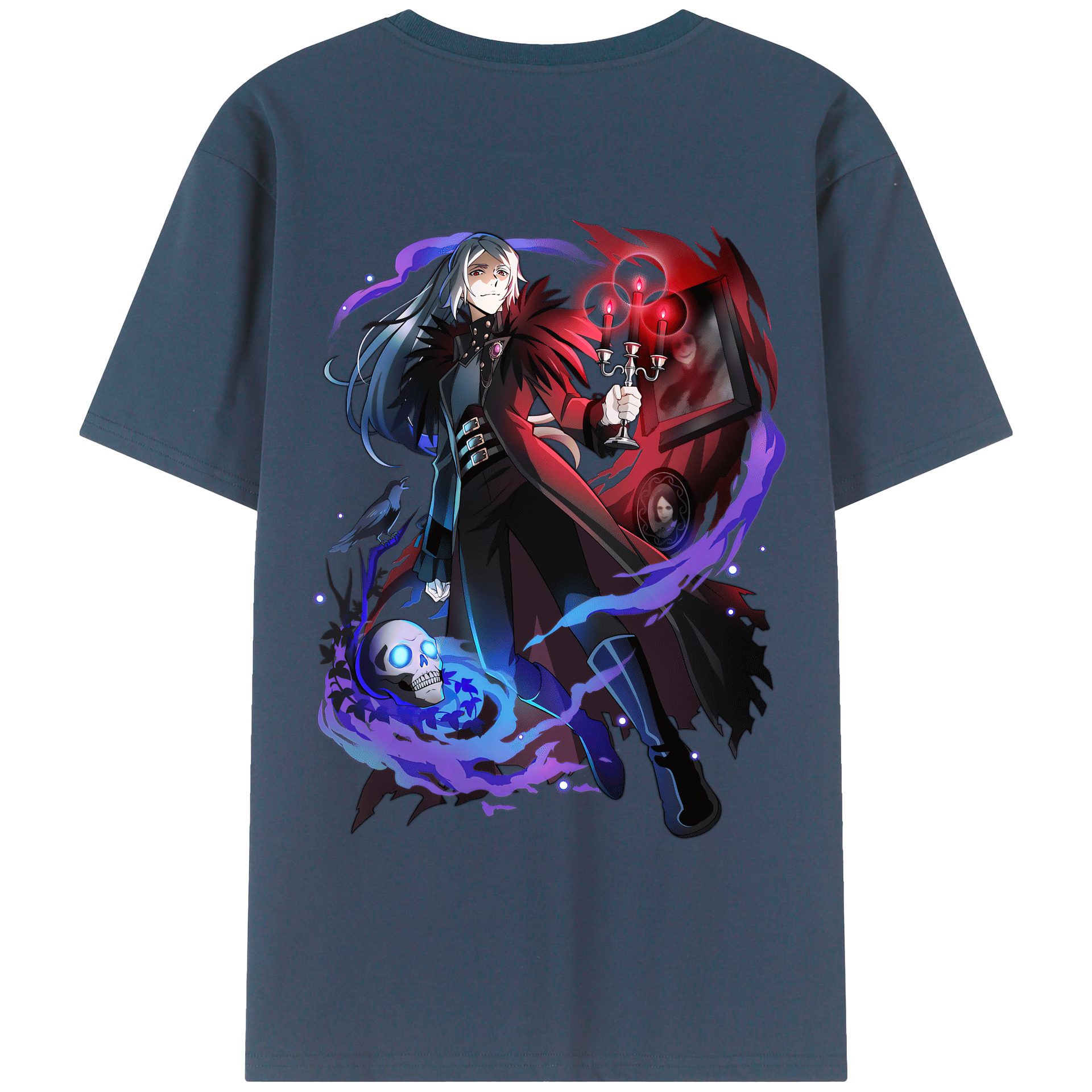 （画像用） 文豪ストレイドッグス Bungo Stray Dogs 綿100％ メンズ半袖Tシャツ（バックプリント） 通気性