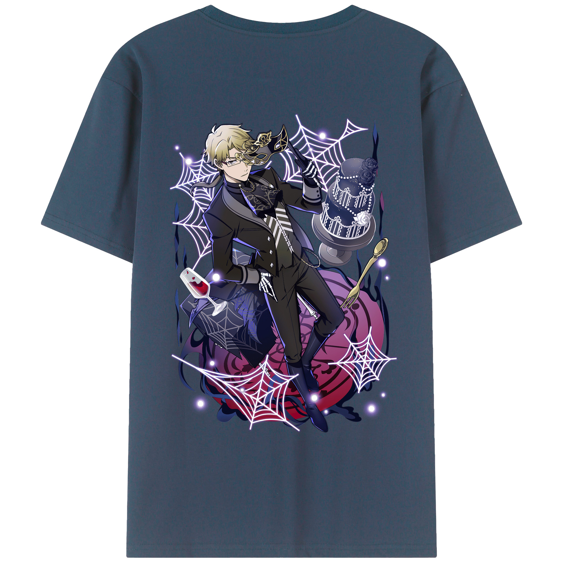 （画像用） 文豪ストレイドッグス Bungo Stray Dogs 綿100％ メンズ半袖Tシャツ（バックプリント） 通気性