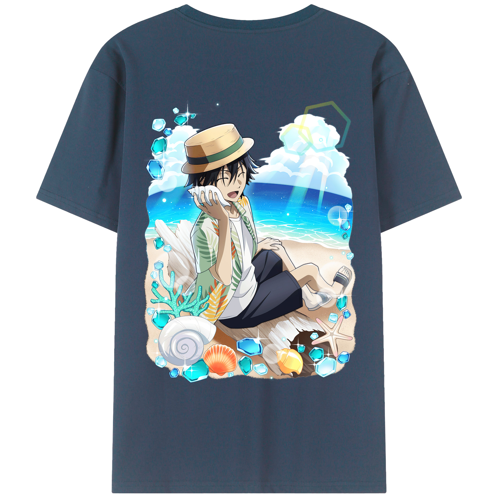 （画像用） 文豪ストレイドッグス Bungo Stray Dogs 綿100％ メンズ半袖Tシャツ（バックプリント） 通気性