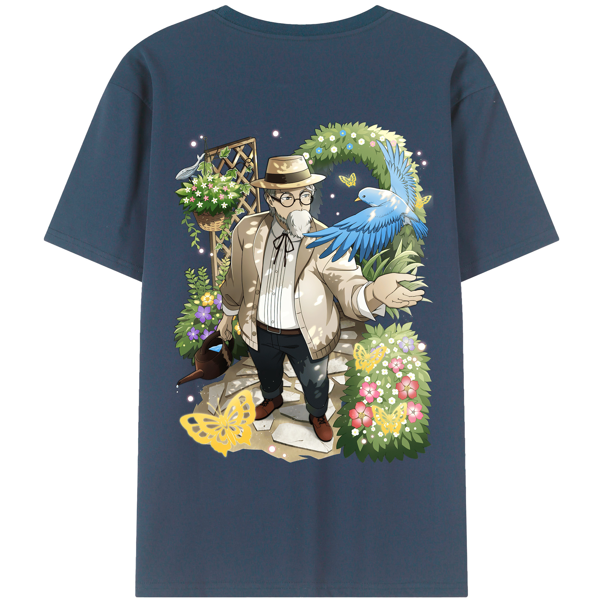 （画像用） 文豪ストレイドッグス Bungo Stray Dogs 綿100％ メンズ半袖Tシャツ（バックプリント） 通気性