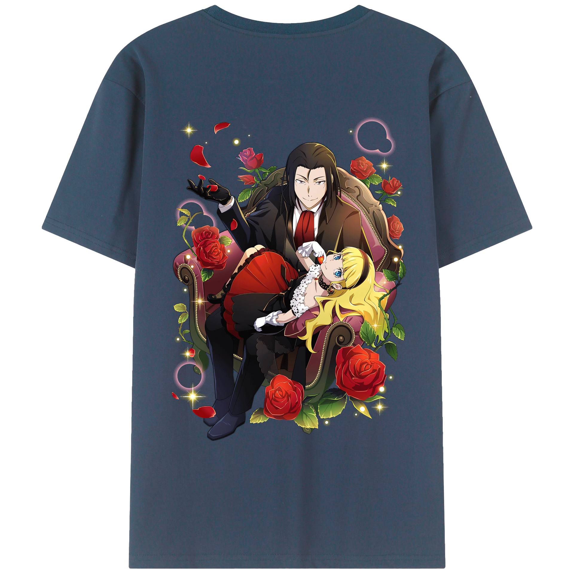 （画像用） 文豪ストレイドッグス Bungo Stray Dogs 綿100％ メンズ半袖Tシャツ（バックプリント） 通気性