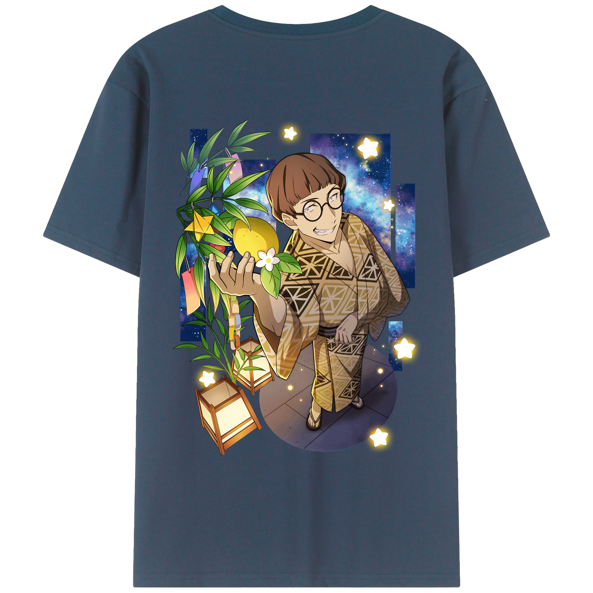 （画像用） 文豪ストレイドッグス Bungo Stray Dogs 綿100％ メンズ半袖Tシャツ（バックプリント） 通気性