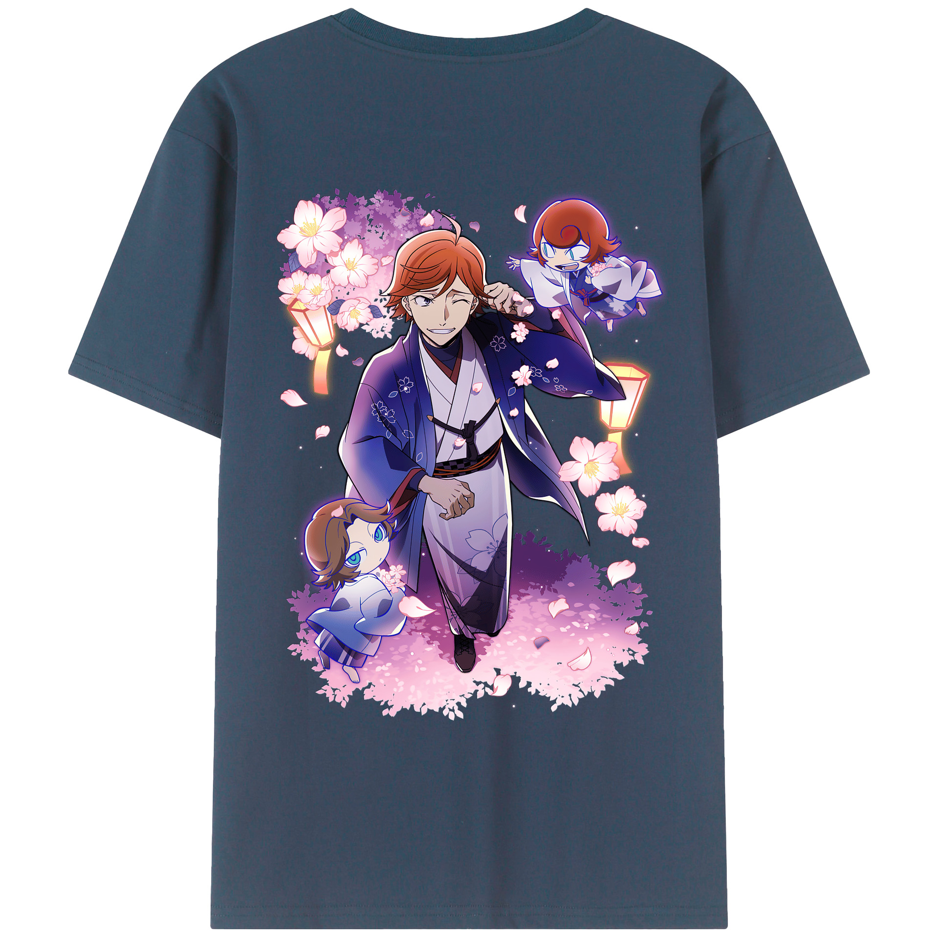 （画像用） 文豪ストレイドッグス Bungo Stray Dogs 綿100％ メンズ半袖Tシャツ（バックプリント） 通気性