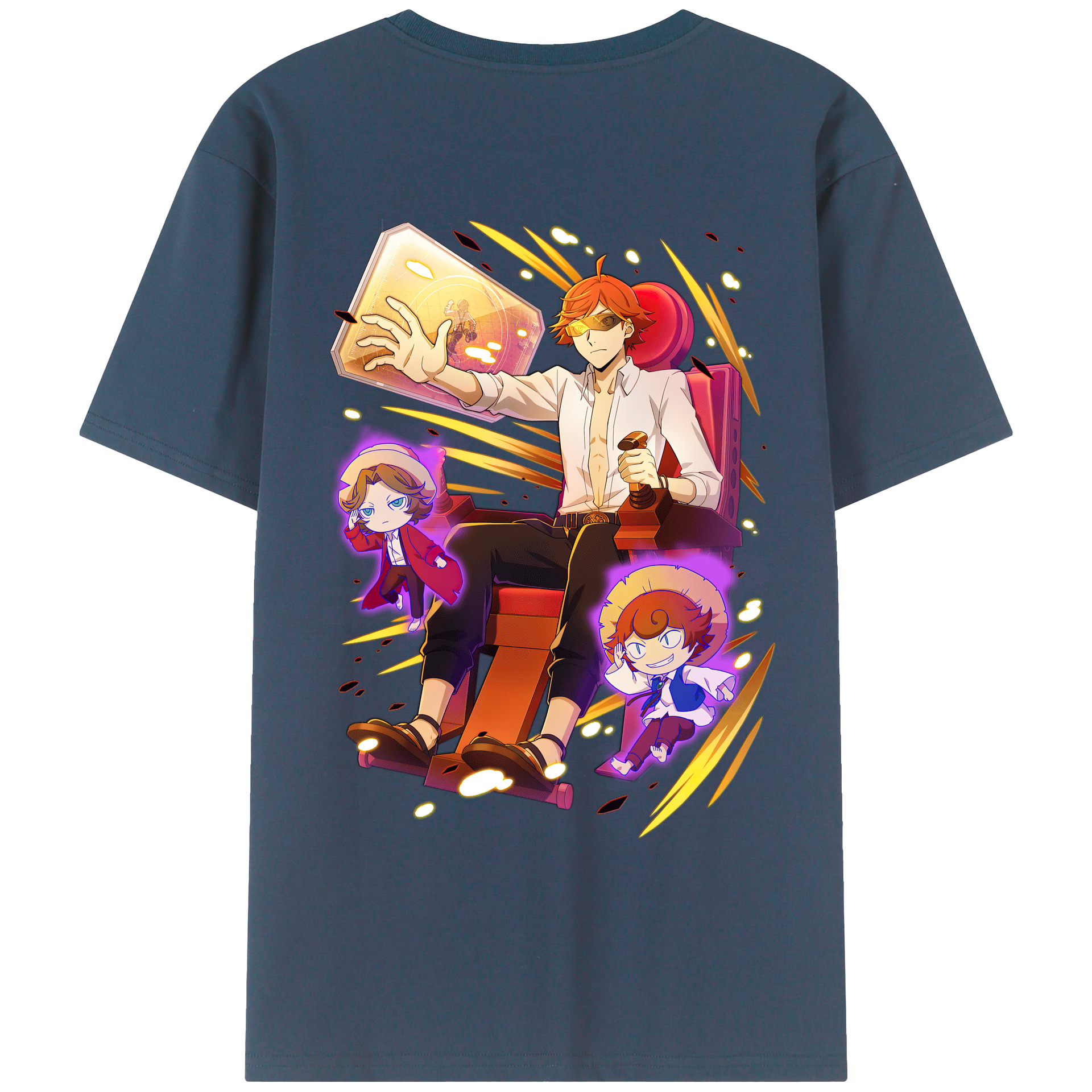 （画像用） 文豪ストレイドッグス Bungo Stray Dogs 綿100％ メンズ半袖Tシャツ（バックプリント） 通気性