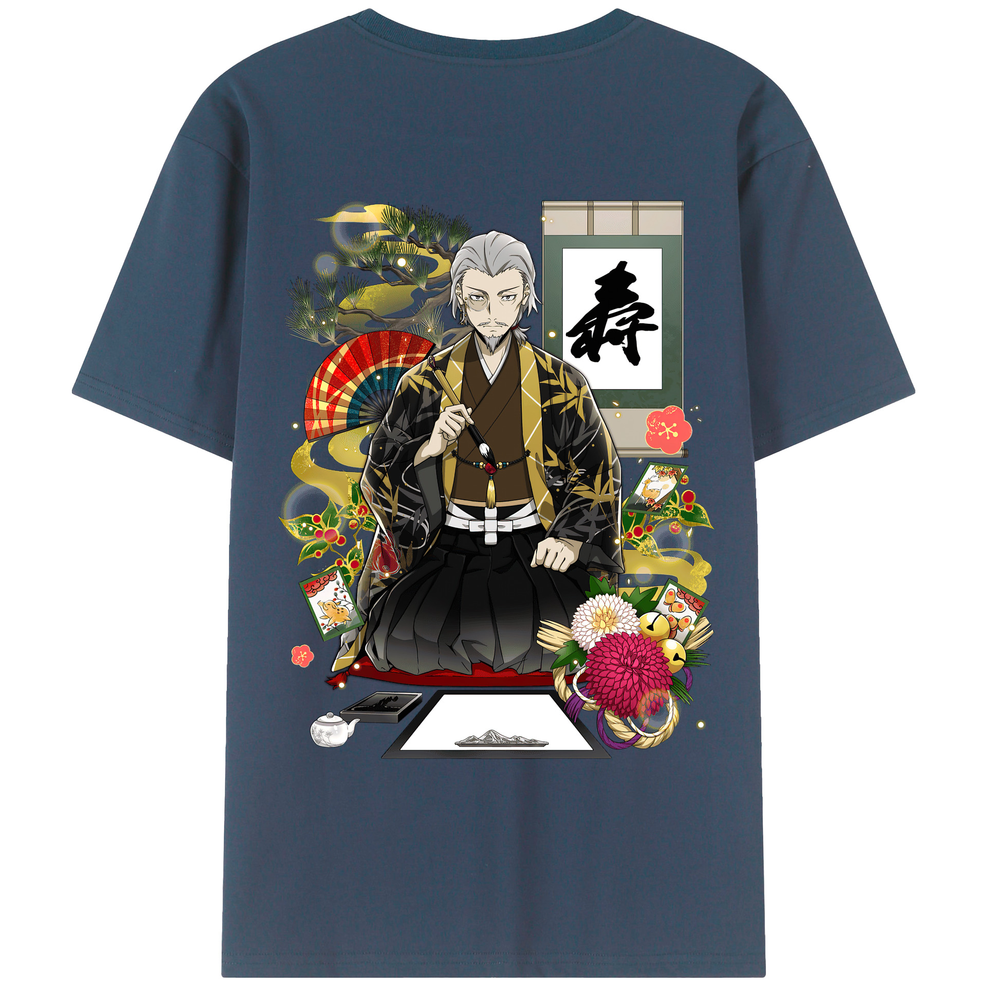 （画像用） 文豪ストレイドッグス Bungo Stray Dogs 綿100％ メンズ半袖Tシャツ（バックプリント） 通気性