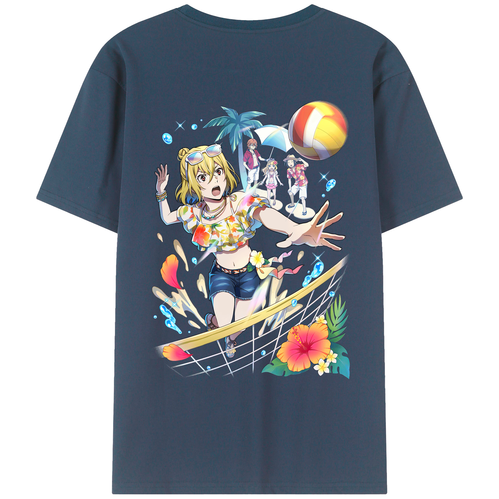 （画像用） 文豪ストレイドッグス Bungo Stray Dogs 綿100％ メンズ半袖Tシャツ（バックプリント） 通気性