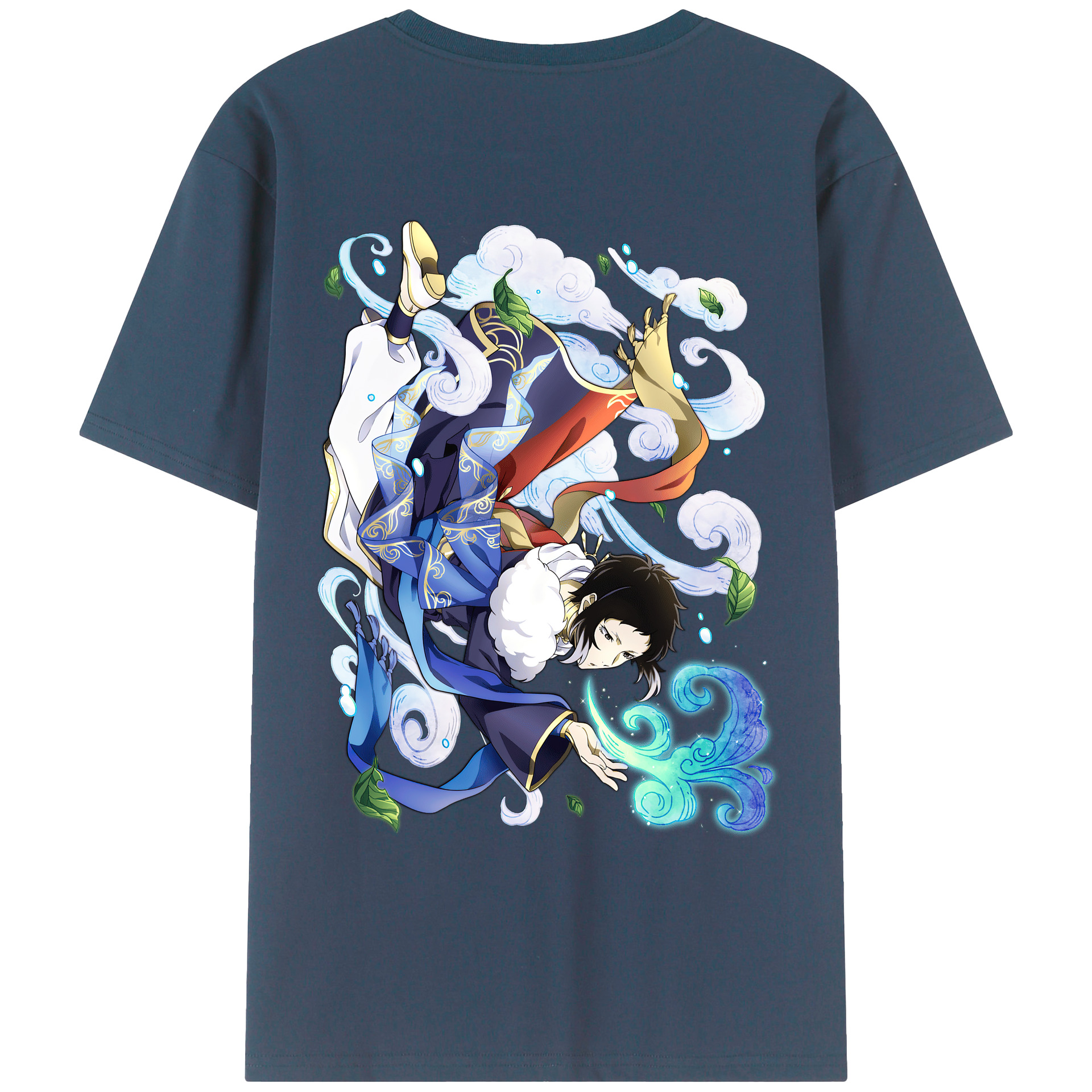 （画像用） 文豪ストレイドッグス Bungo Stray Dogs 綿100％ メンズ半袖Tシャツ（バックプリント） 通気性