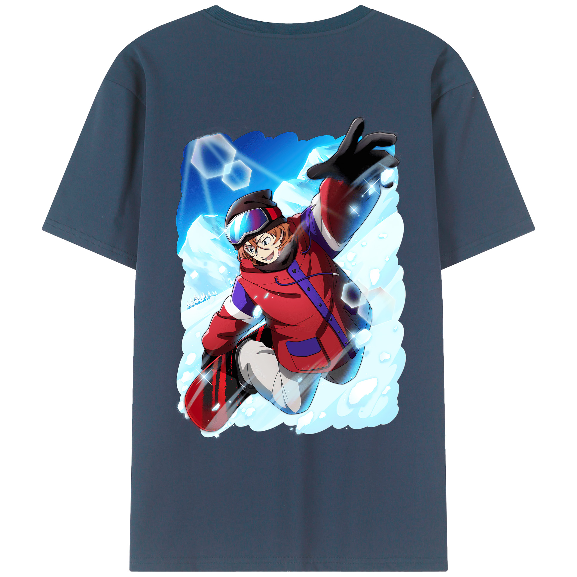 （画像用） 文豪ストレイドッグス Bungo Stray Dogs 綿100％ メンズ半袖Tシャツ（バックプリント） 通気性