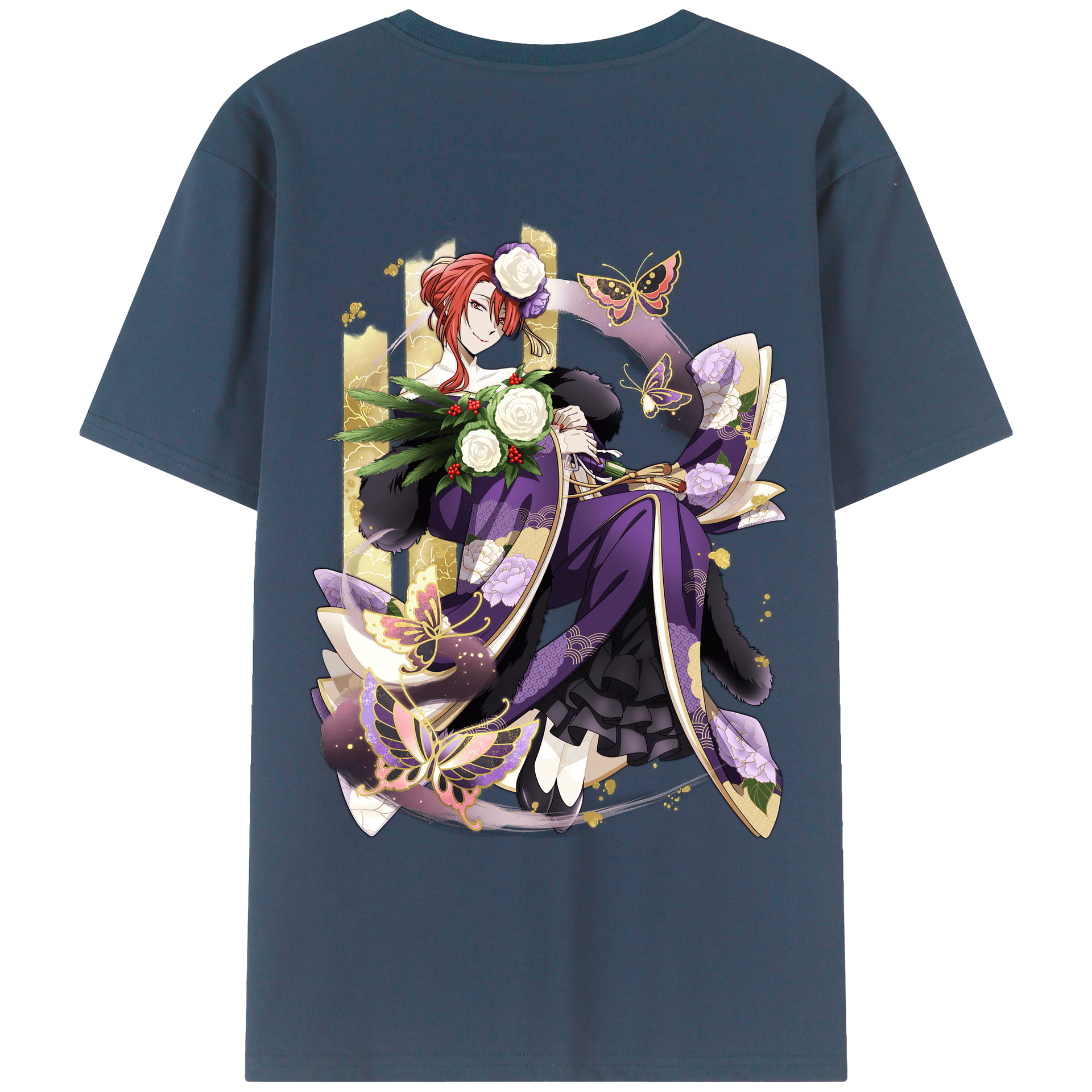 （画像用） 文豪ストレイドッグス Bungo Stray Dogs 綿100％ メンズ半袖Tシャツ（バックプリント） 通気性