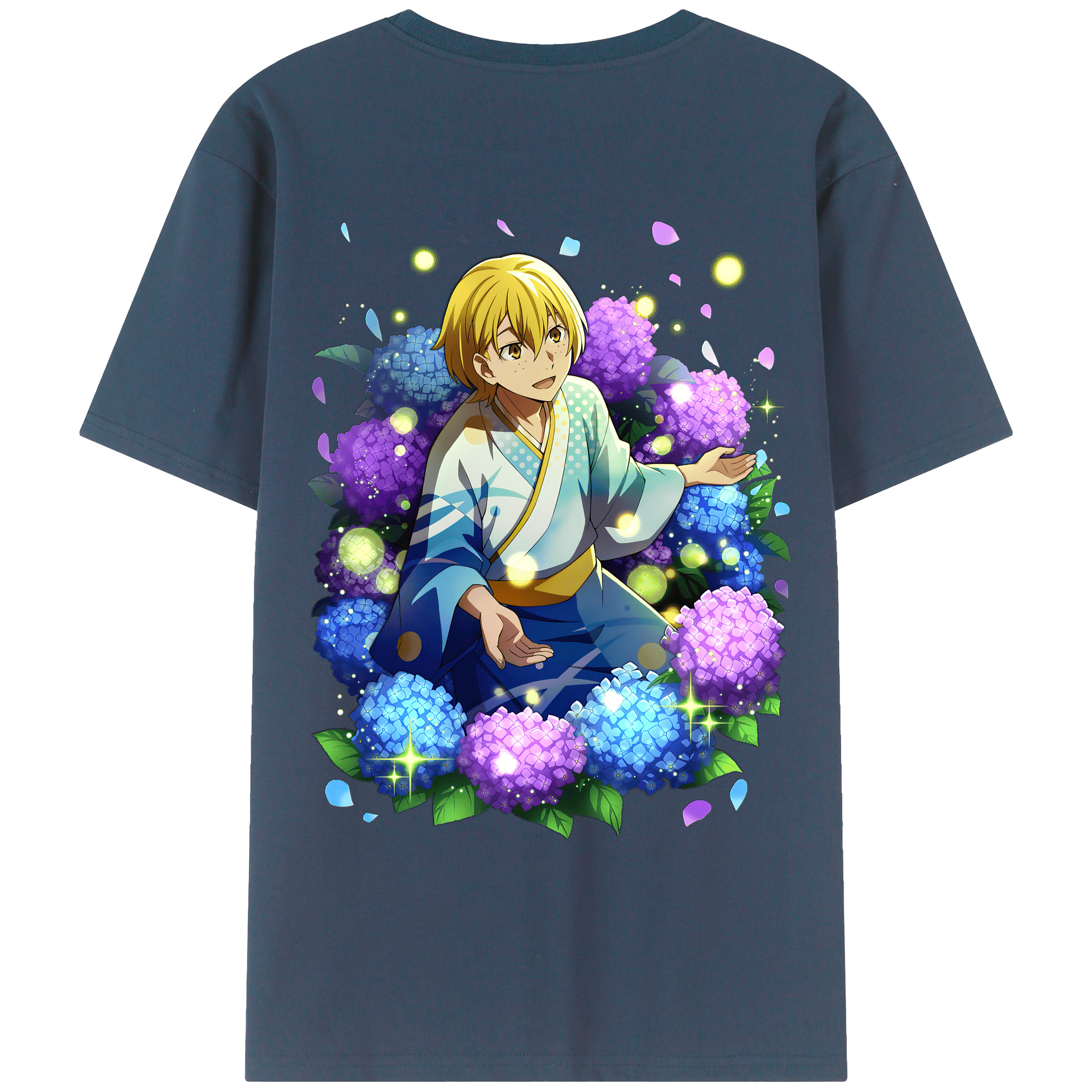 （画像用） 文豪ストレイドッグス Bungo Stray Dogs 綿100％ メンズ半袖Tシャツ（バックプリント） 通気性