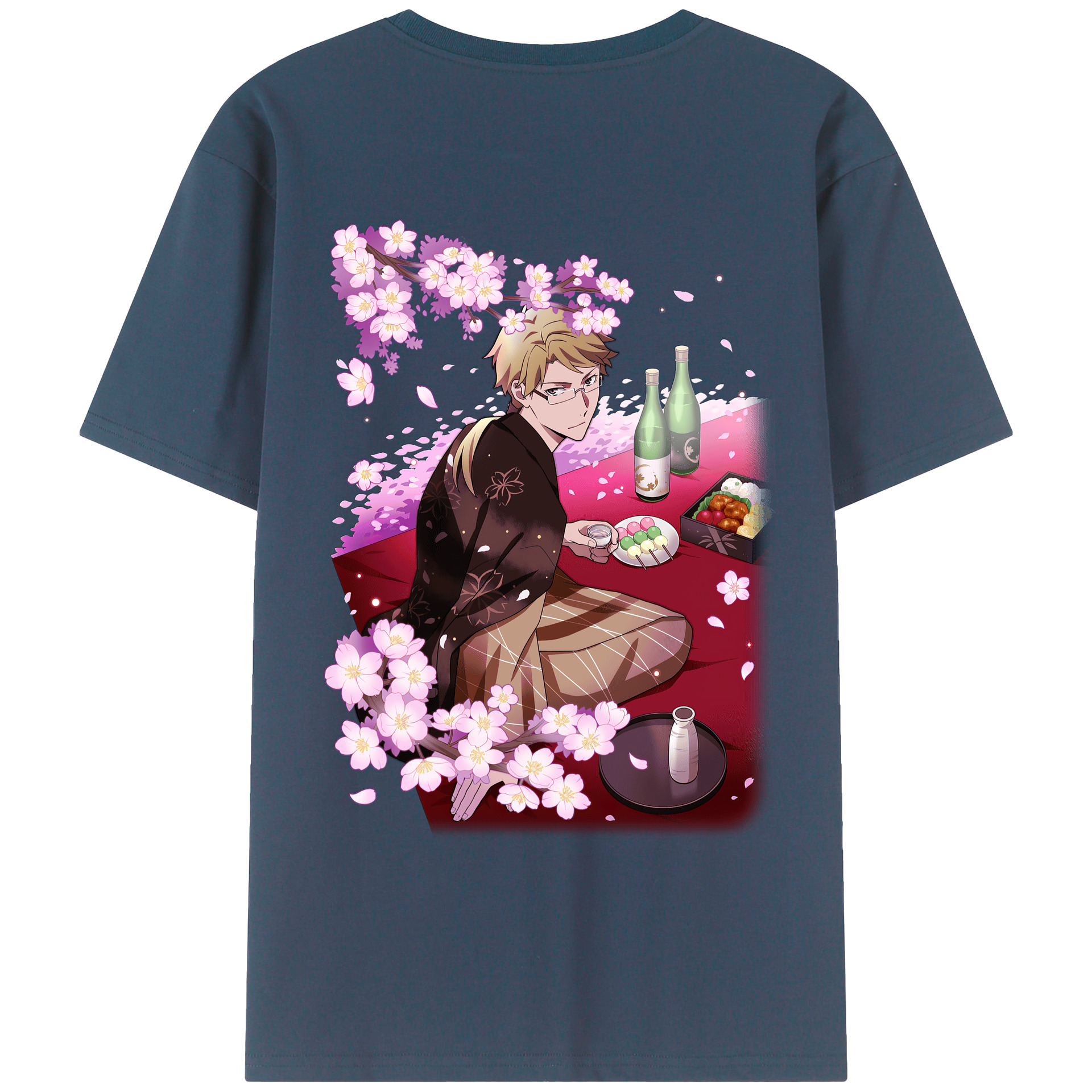 （画像用） 文豪ストレイドッグス Bungo Stray Dogs 綿100％ メンズ半袖Tシャツ（バックプリント） 通気性