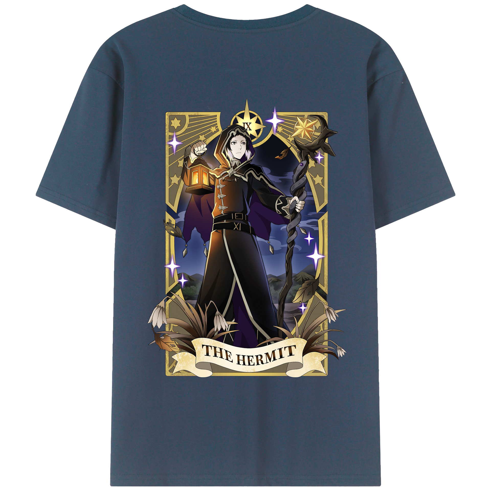 （画像用） 文豪ストレイドッグス Bungo Stray Dogs 綿100％ メンズ半袖Tシャツ（バックプリント） 通気性