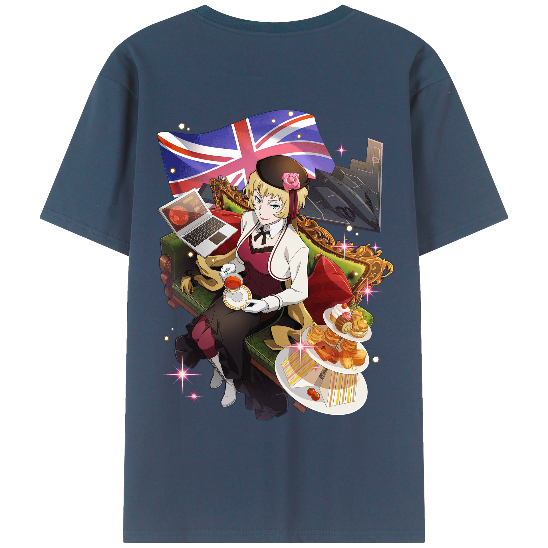 （画像用） 文豪ストレイドッグス Bungo Stray Dogs 綿100％ メンズ半袖Tシャツ（バックプリント） 通気性