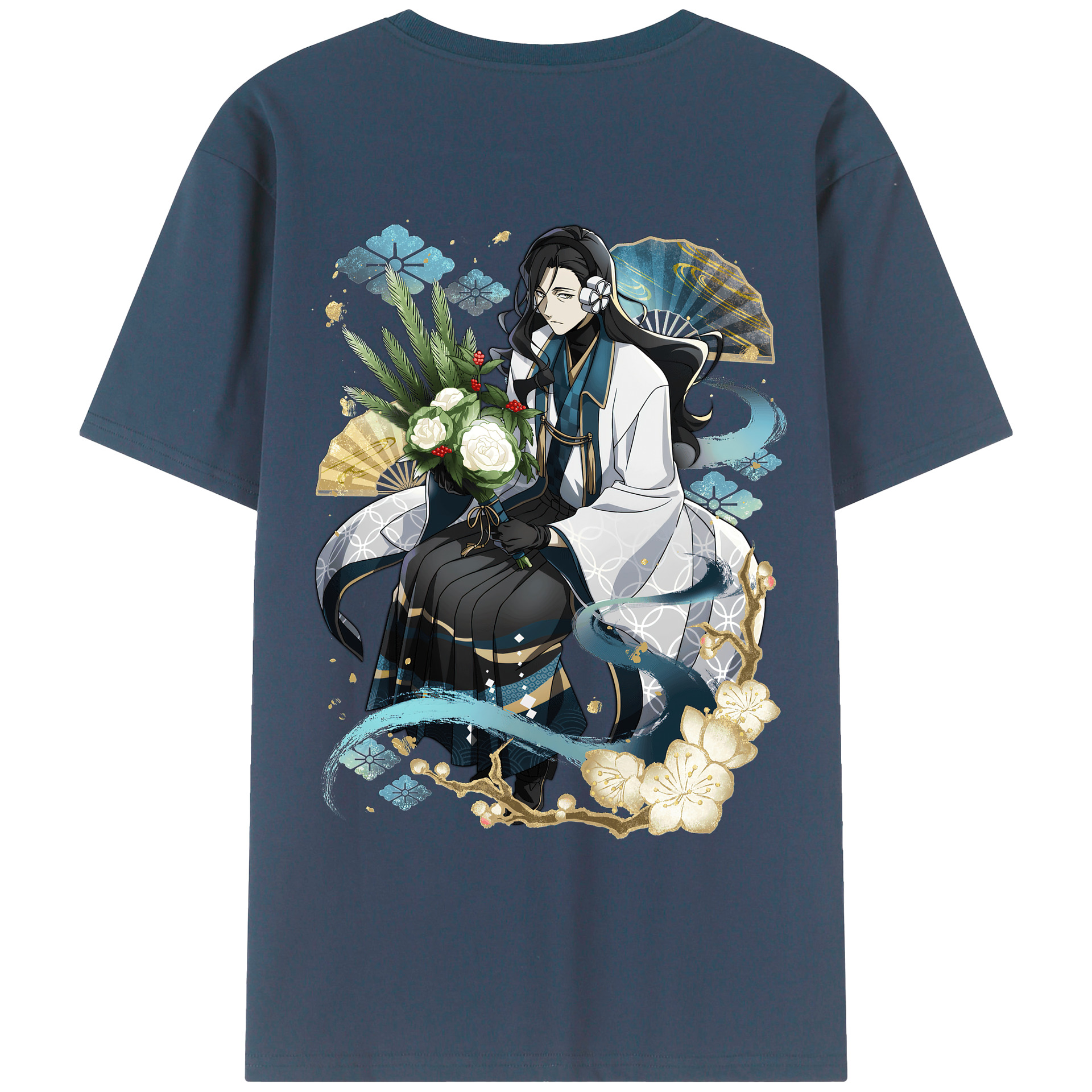 （画像用） 文豪ストレイドッグス Bungo Stray Dogs 綿100％ メンズ半袖Tシャツ（バックプリント） 通気性