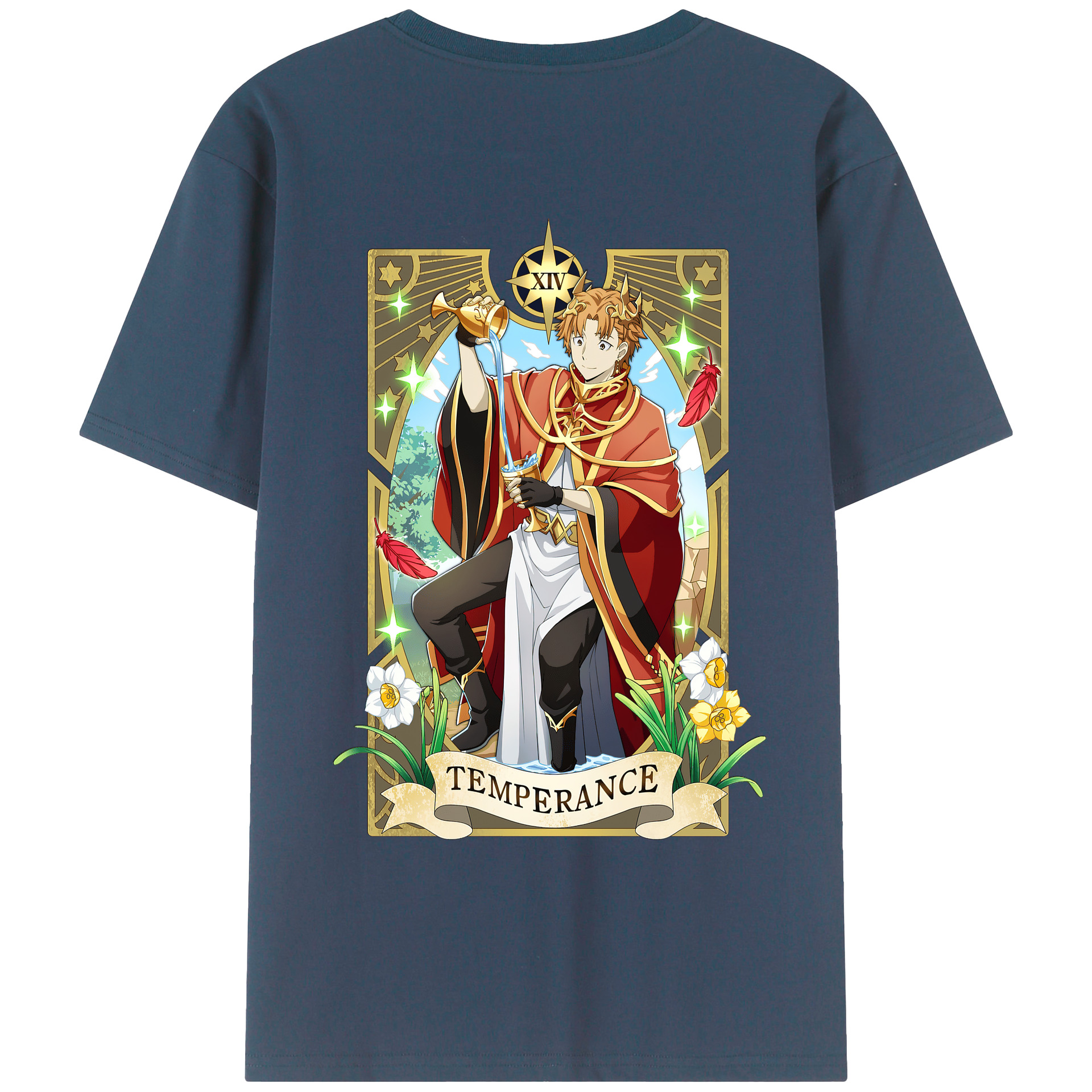 （画像用） 文豪ストレイドッグス Bungo Stray Dogs 綿100％ メンズ半袖Tシャツ（バックプリント） 通気性